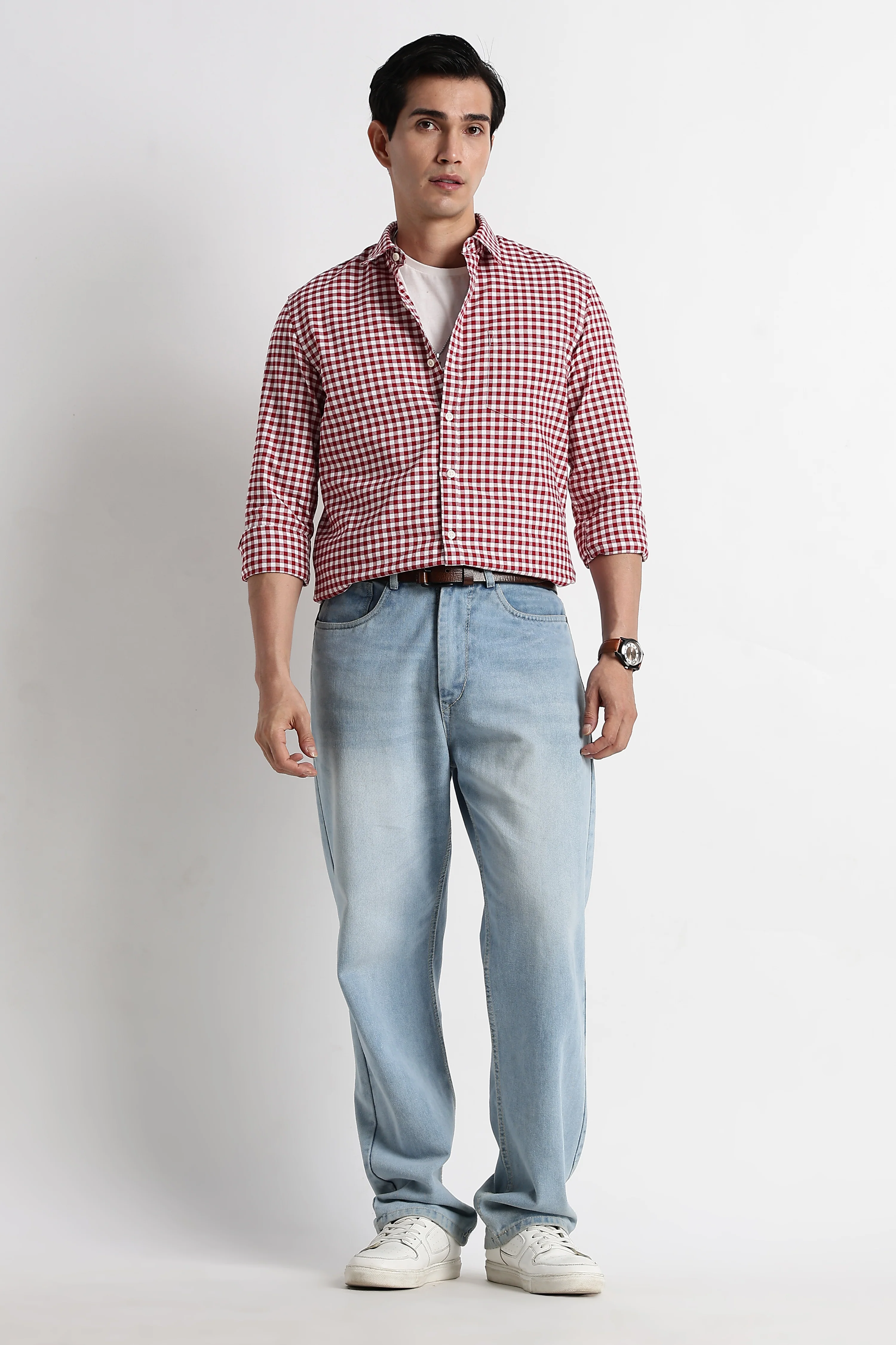 Men Classic Oxford Check Shirt - Image 8