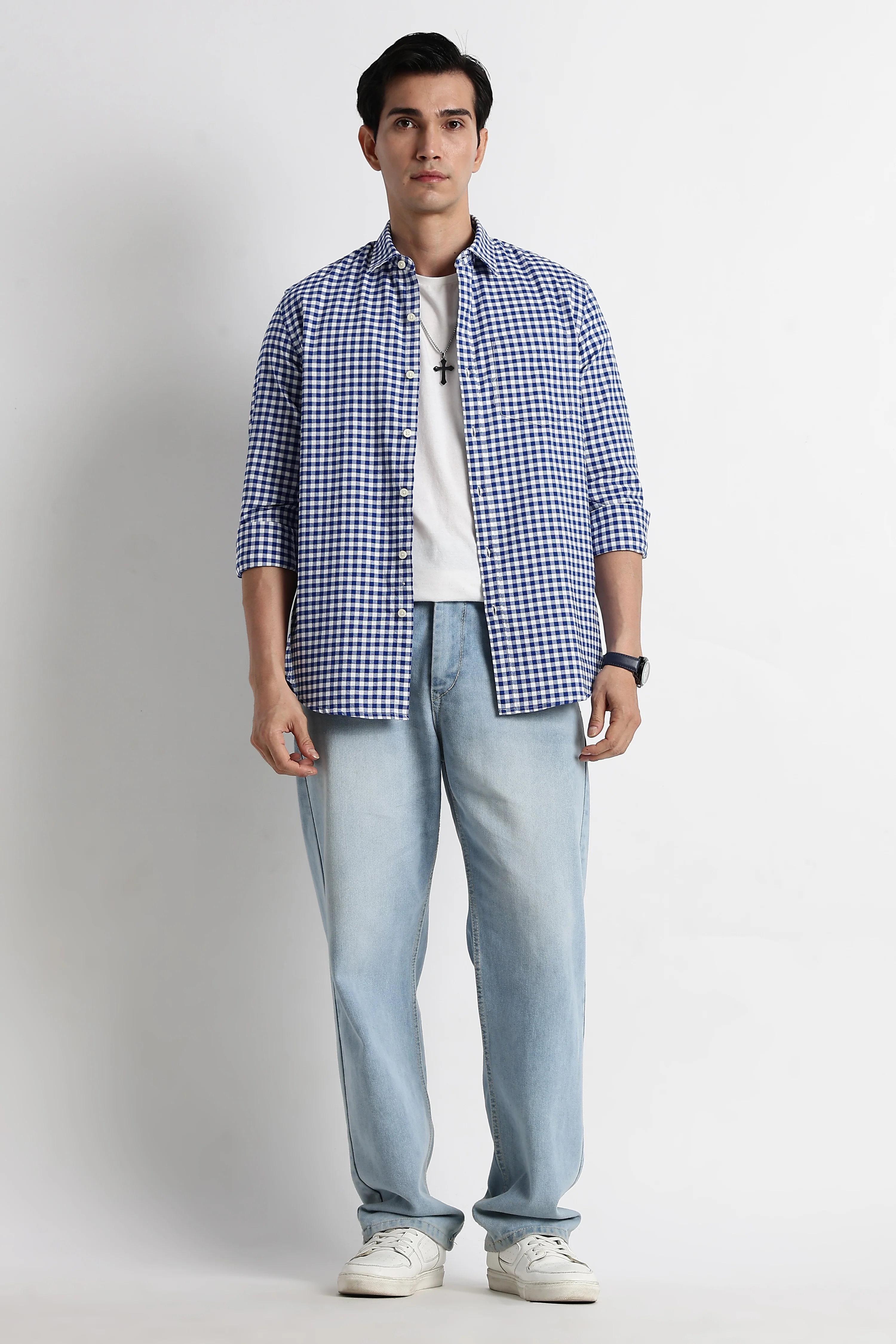 Men Classic Oxford Check Shirt - Image 10
