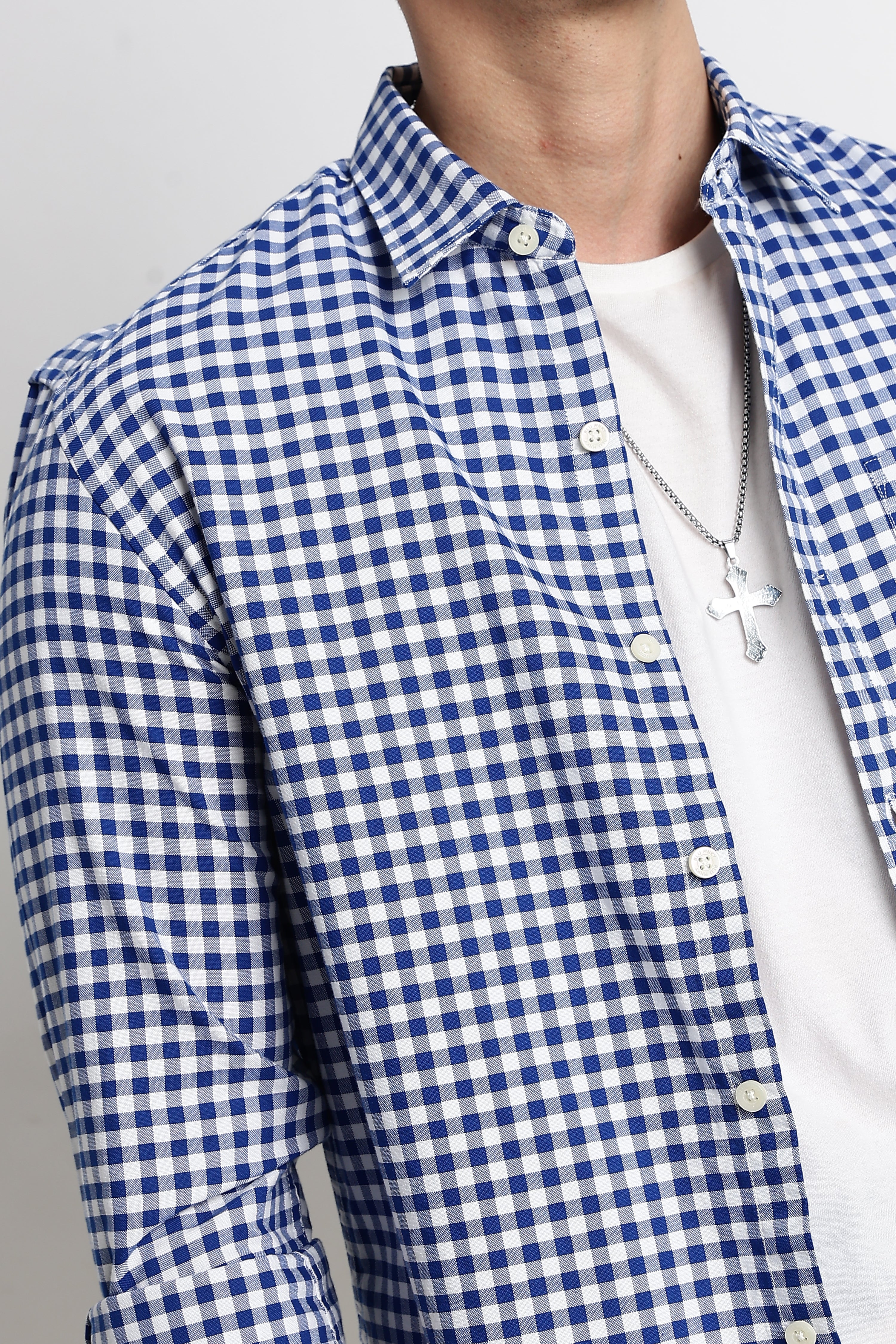 Men Classic Oxford Check Shirt - Image 3