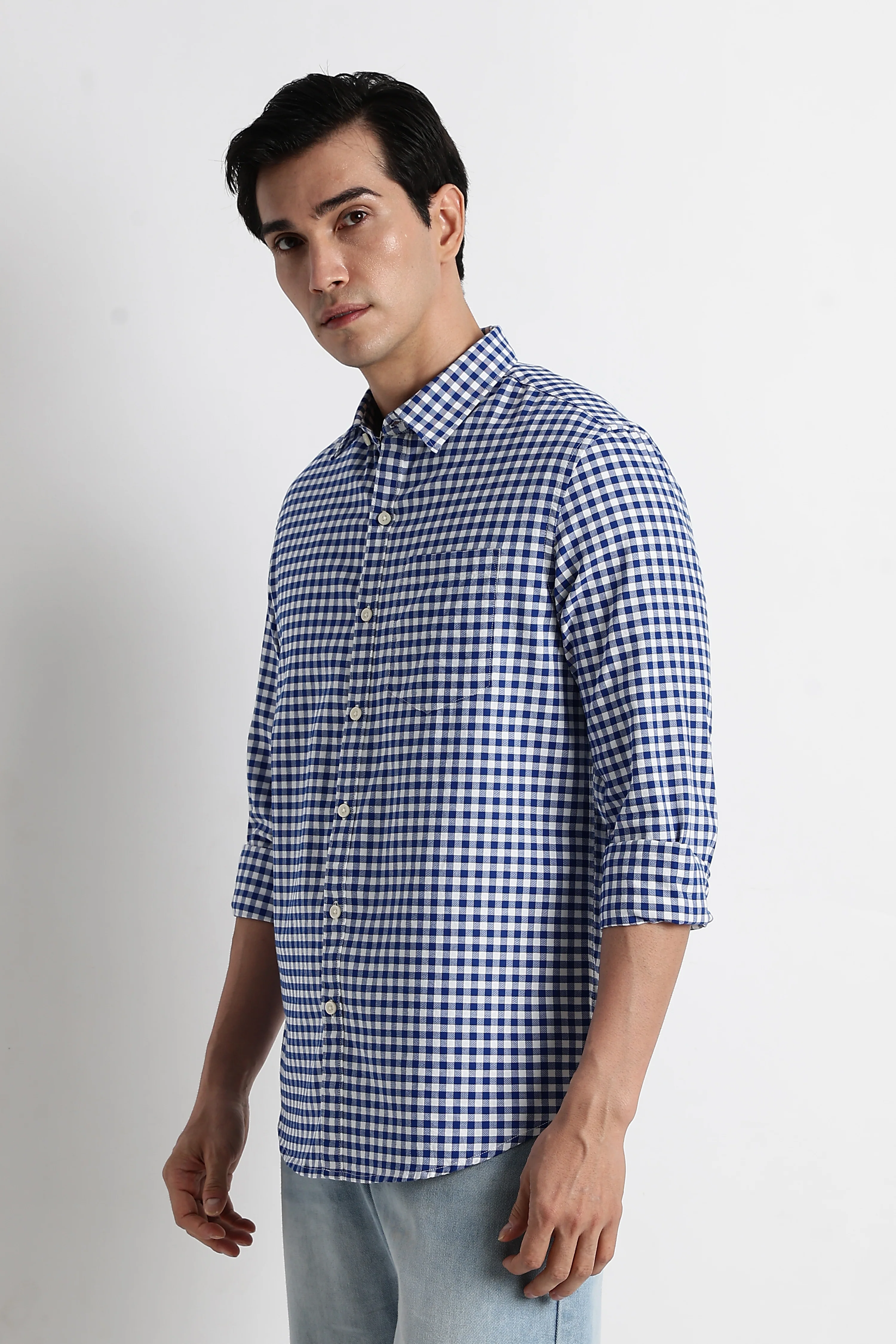 Men Classic Oxford Check Shirt - Image 5