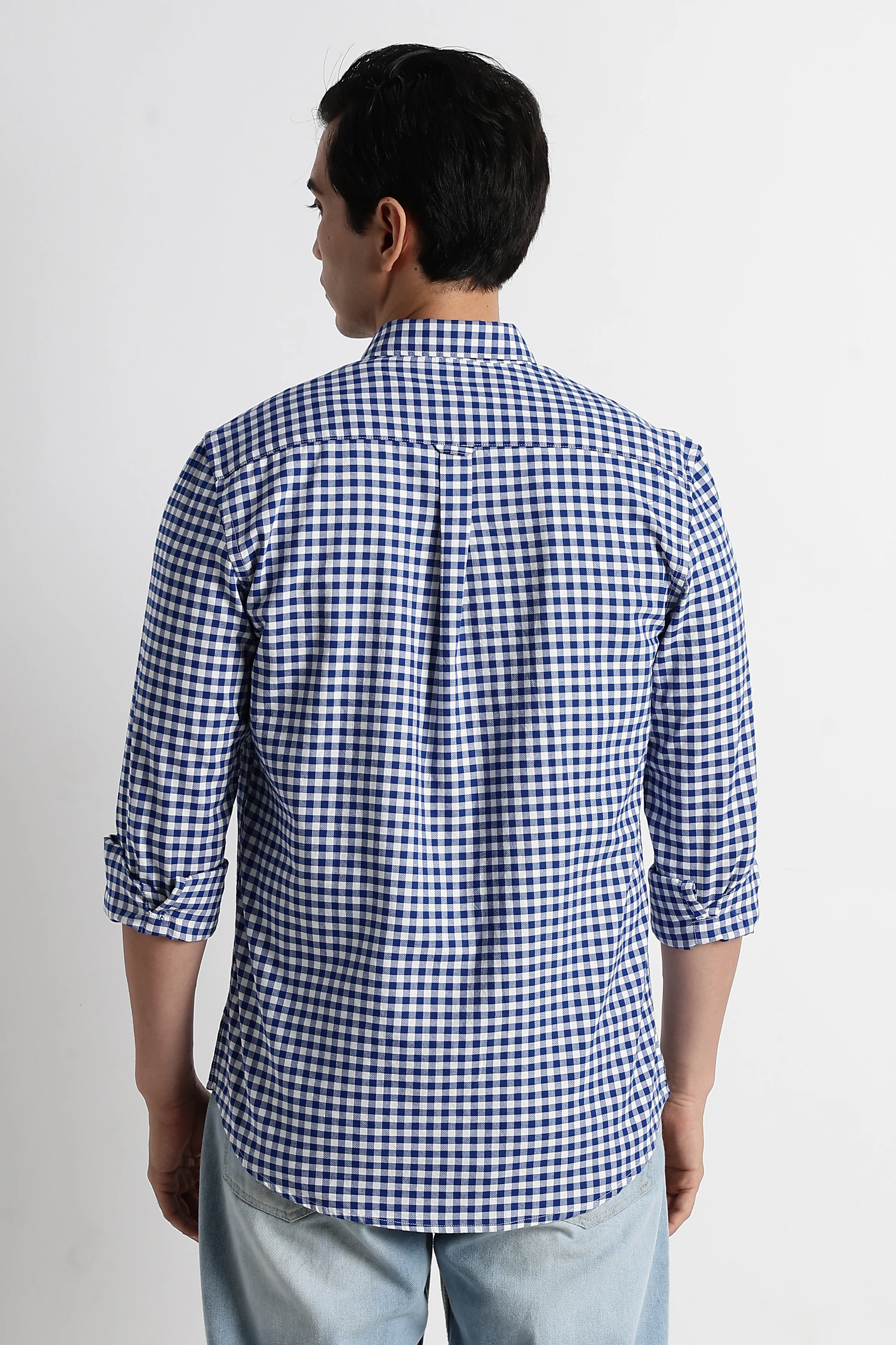 Men Classic Oxford Check Shirt - Image 6