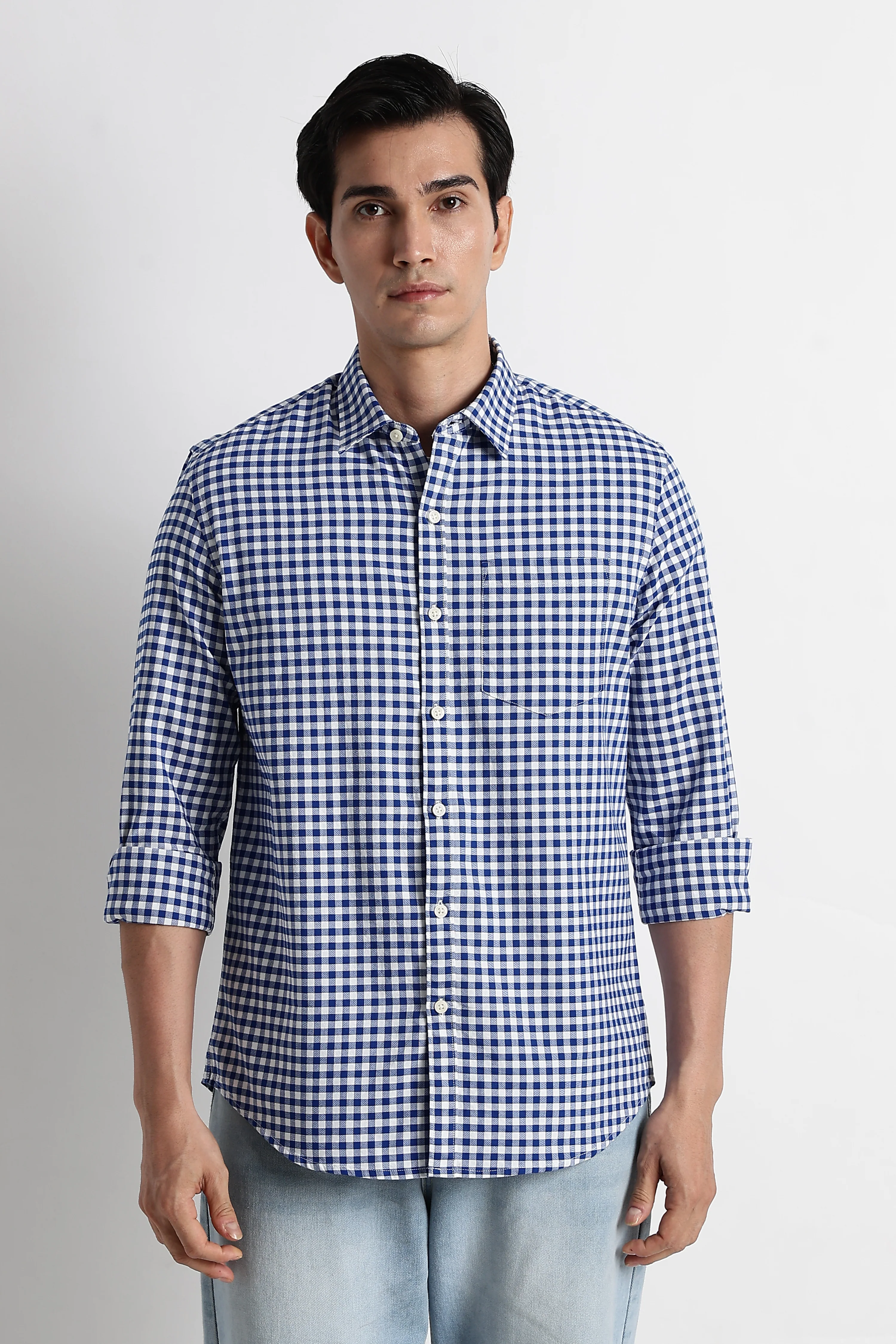 Men Classic Oxford Check Shirt - Image 7
