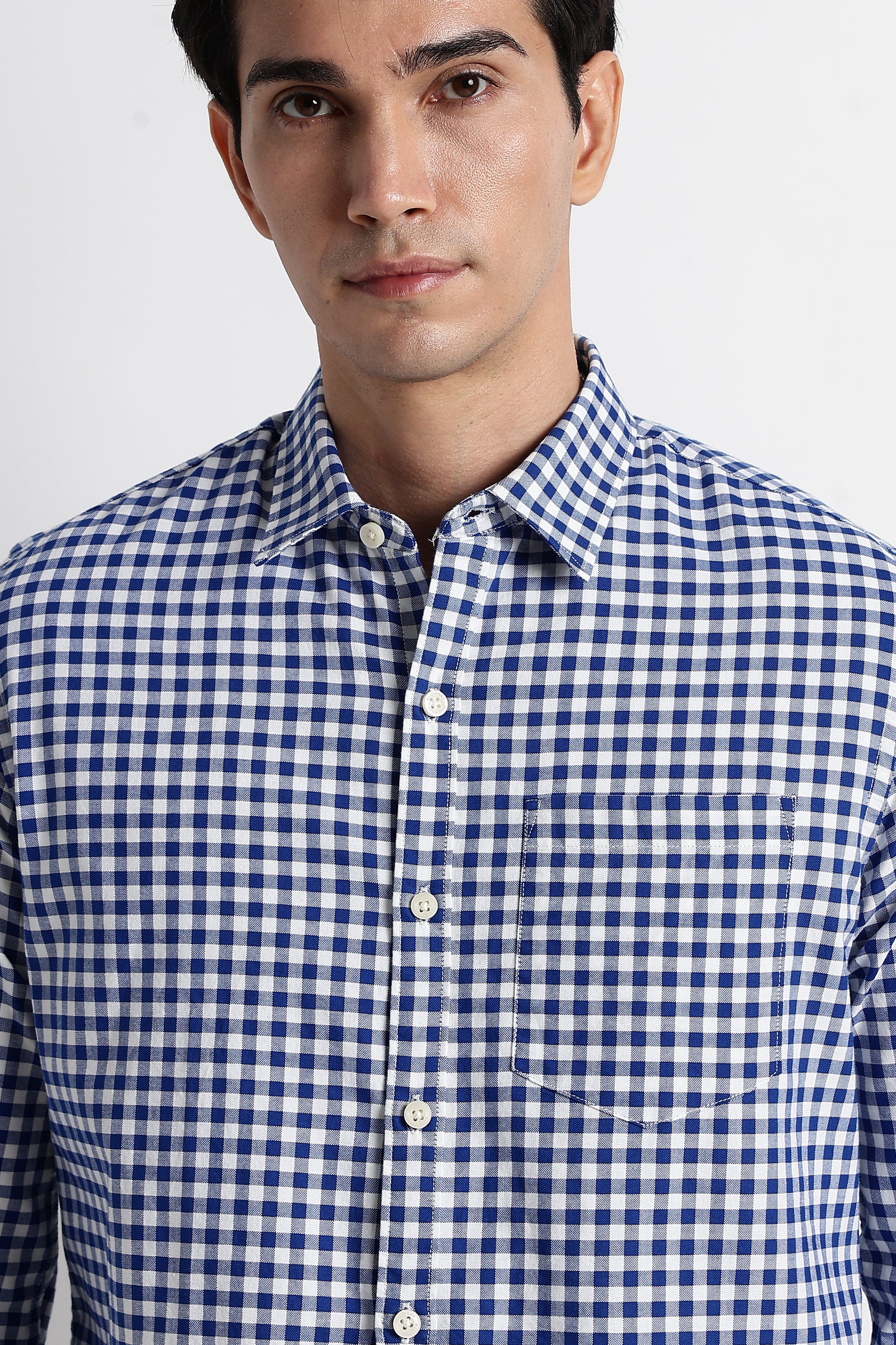 Men Classic Oxford Check Shirt - Image 9