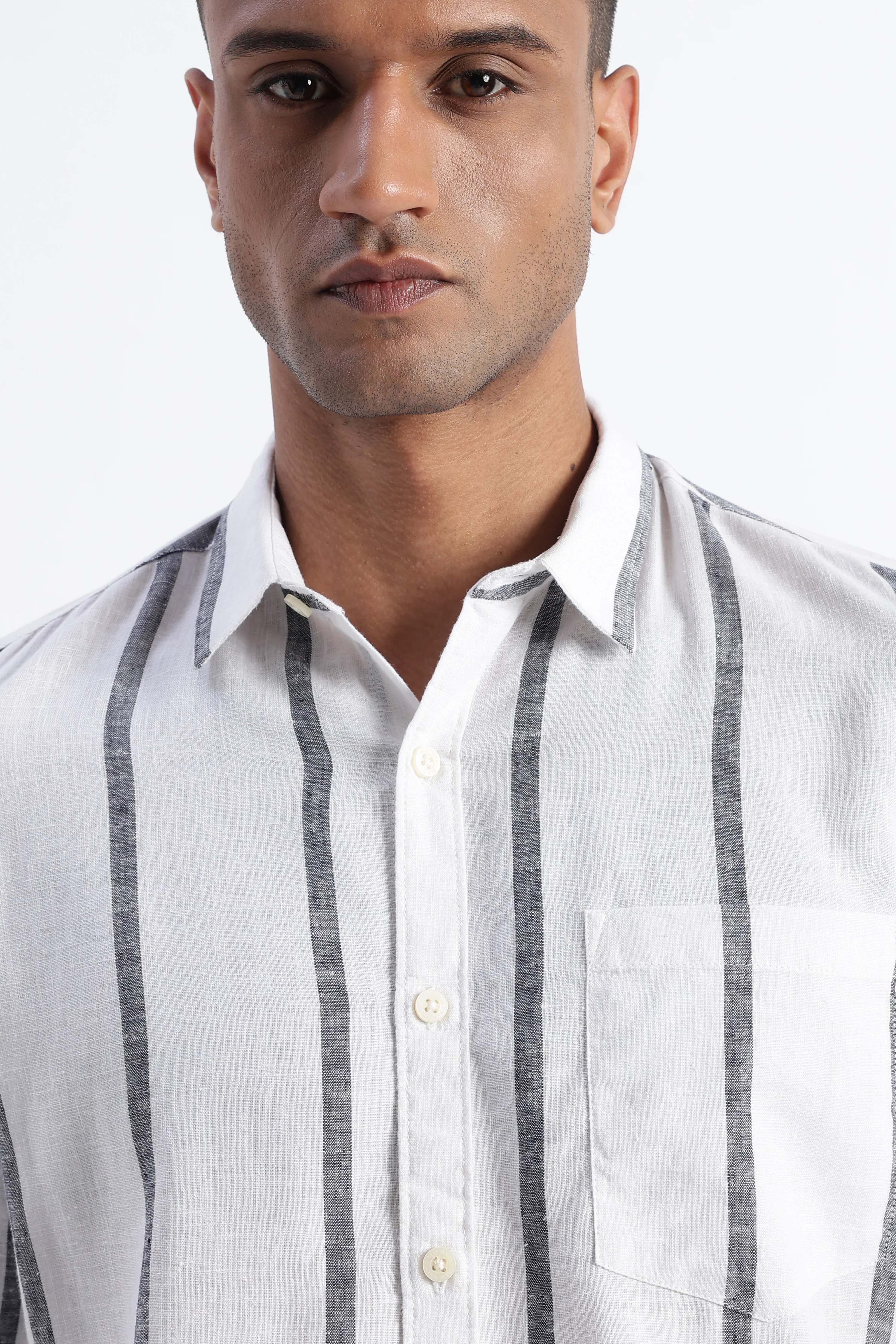 Men Classic Stripe Shirt - Image 5