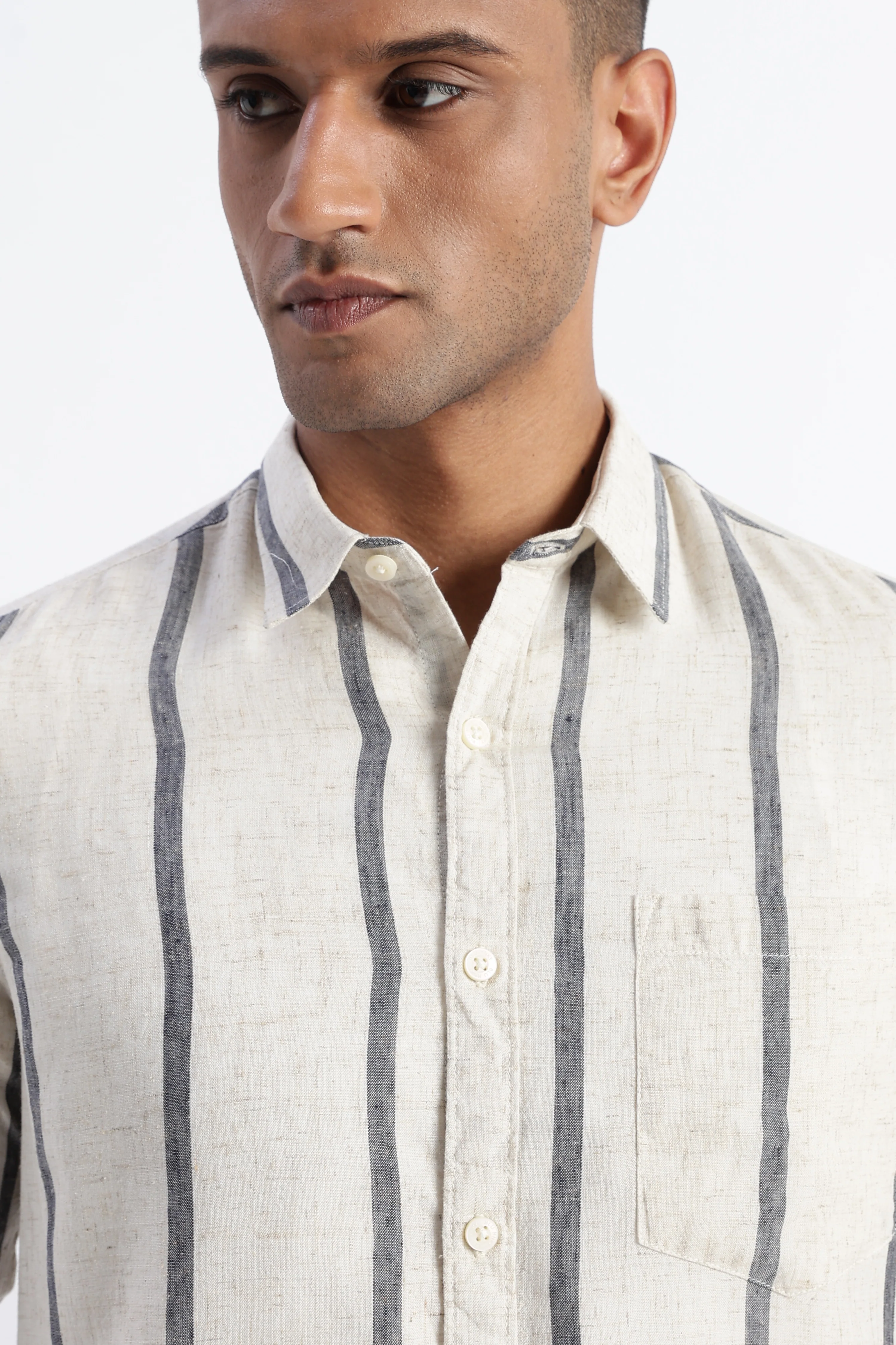 Men Classic Stripe Shirt - Image 4