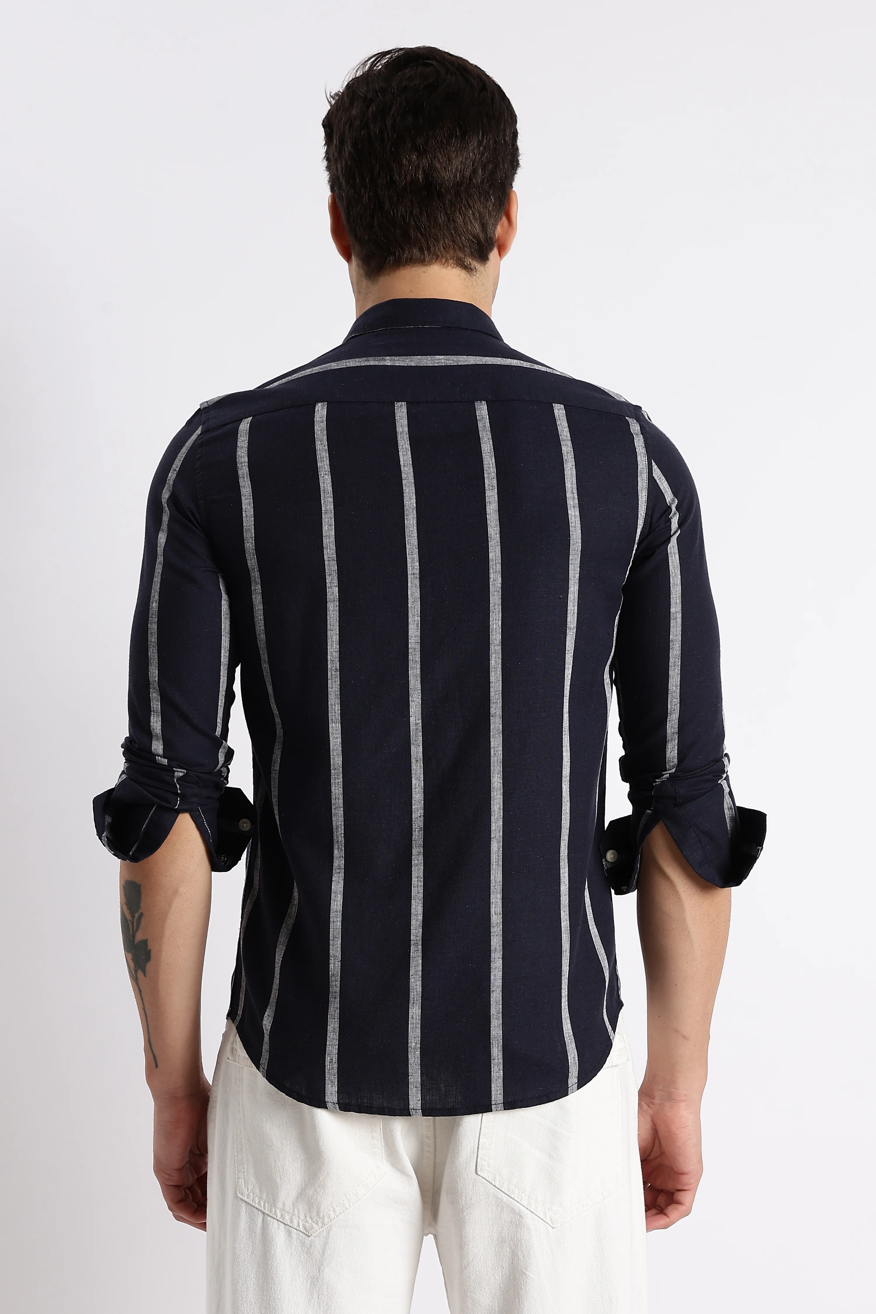 Men Classic Stripe Shirt - Image 3