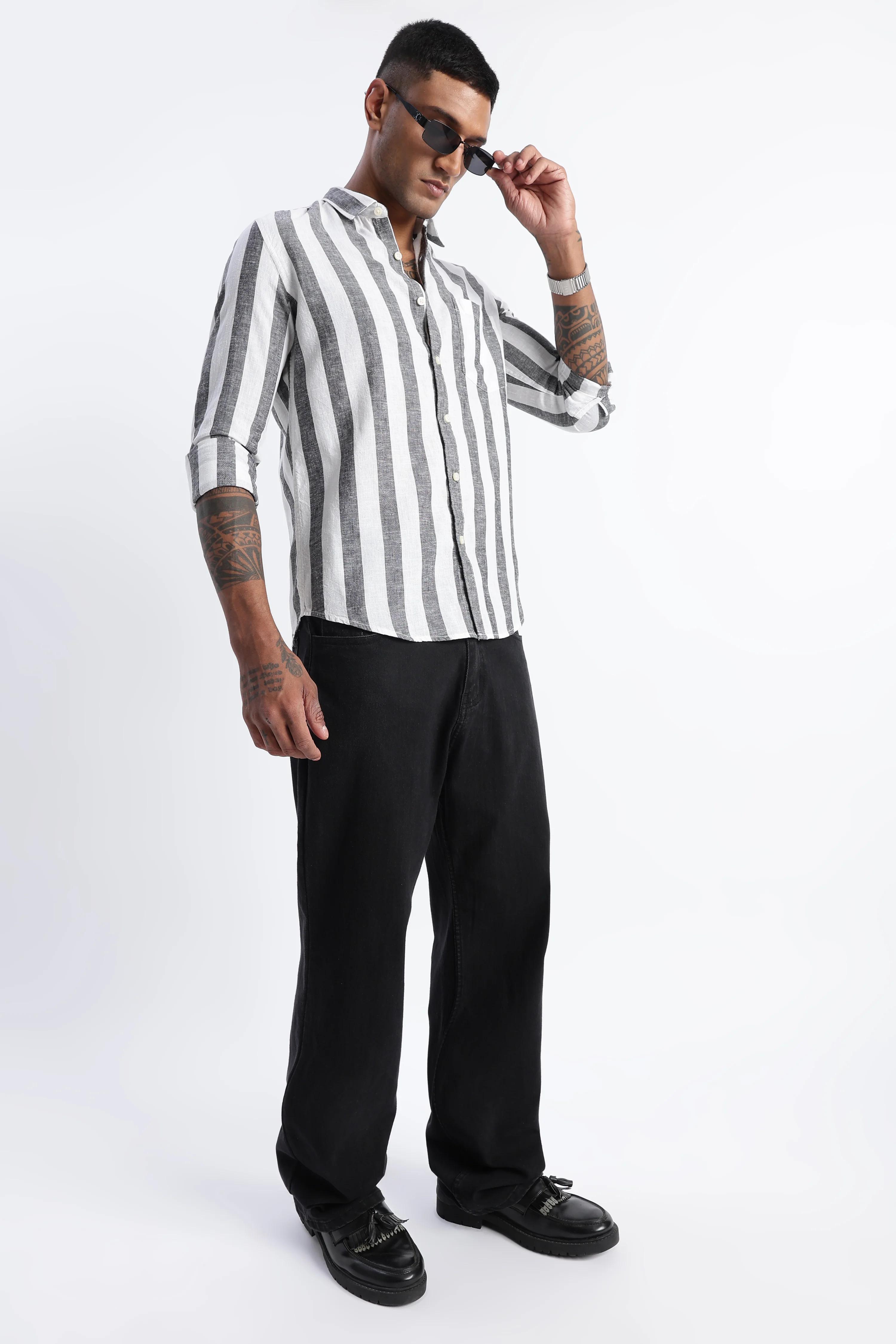 Men Classic Stripe Shirt - Image 8