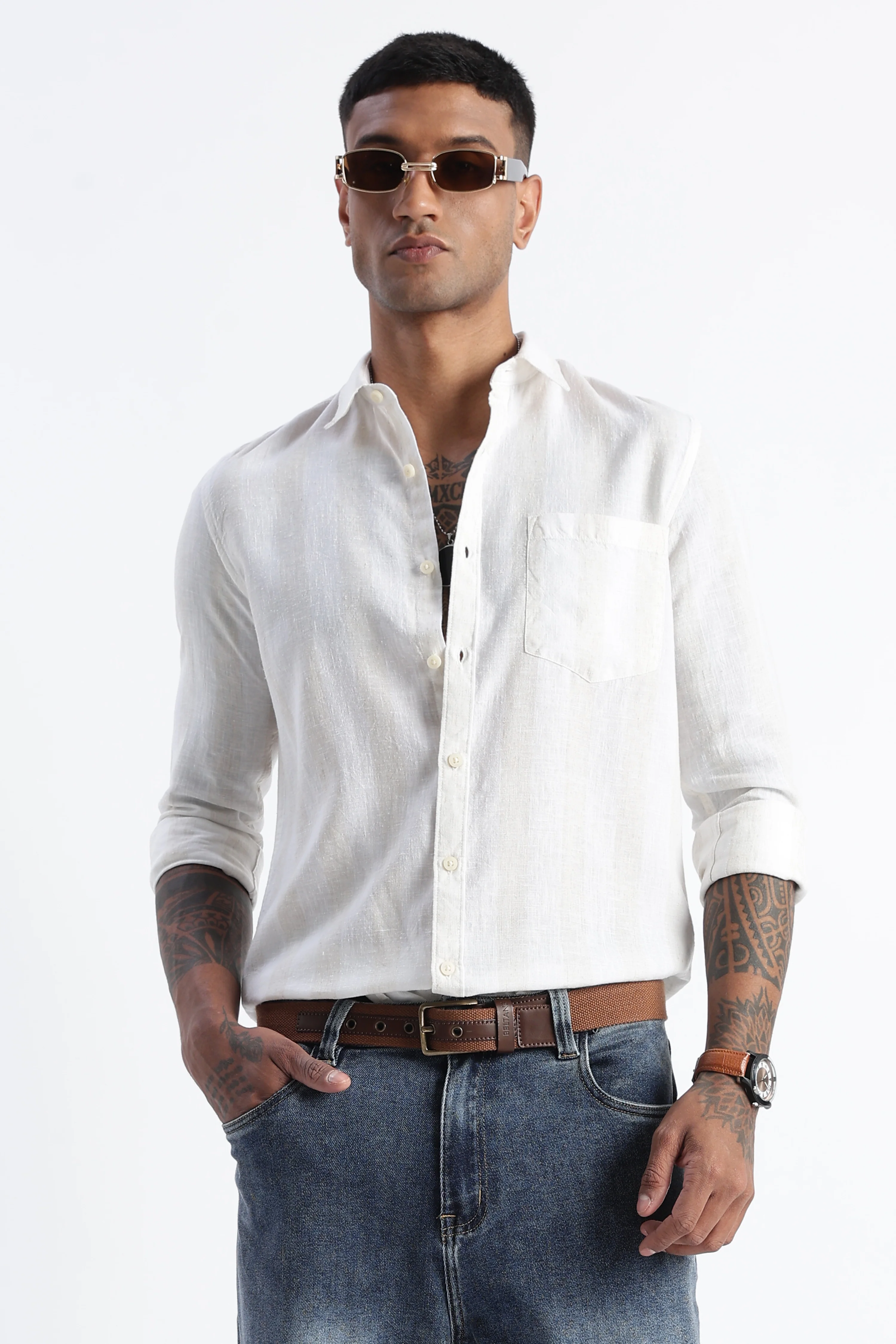 Men Classic Stripe Shirt - Image 3