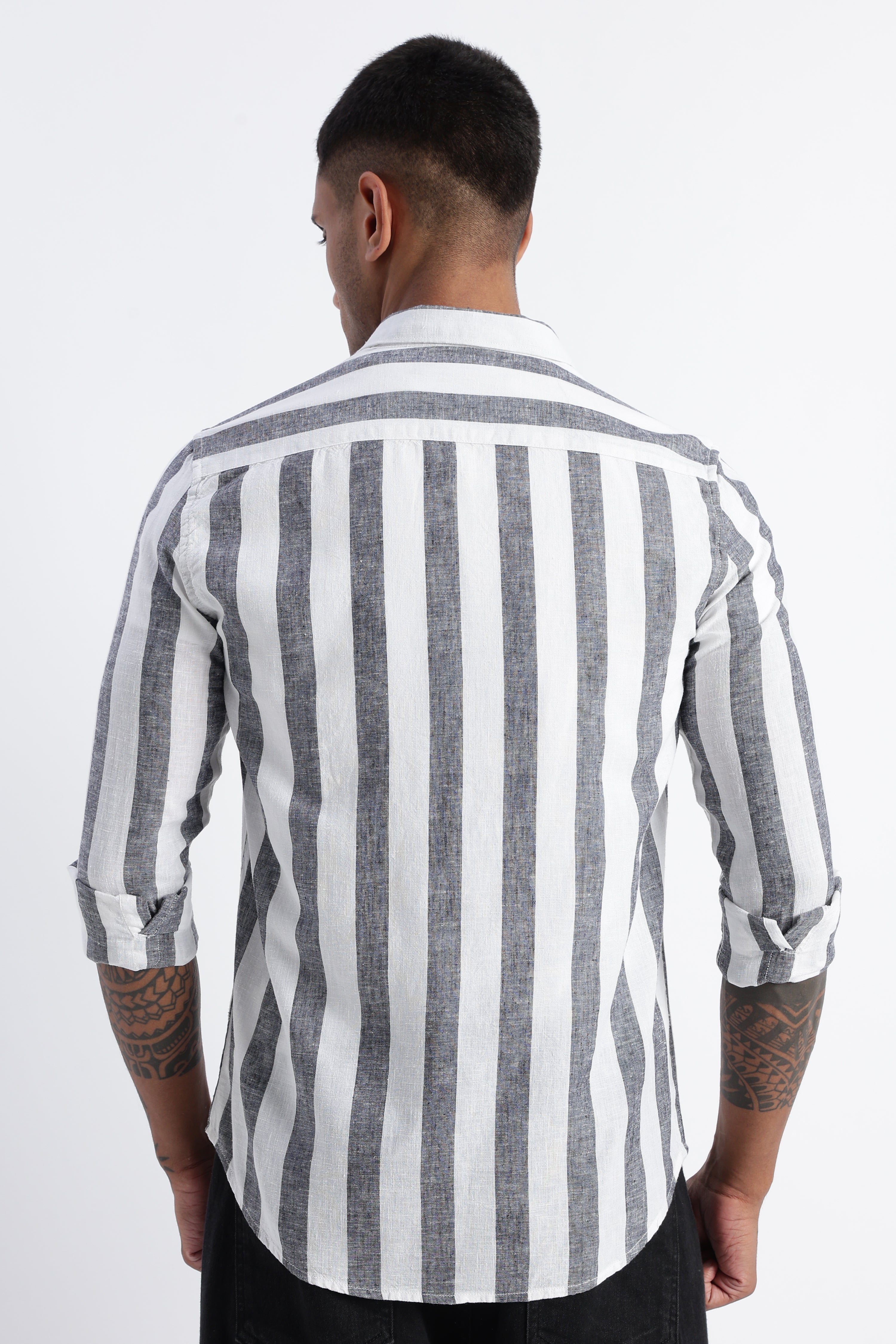 Men Classic Stripe Shirt - Image 3