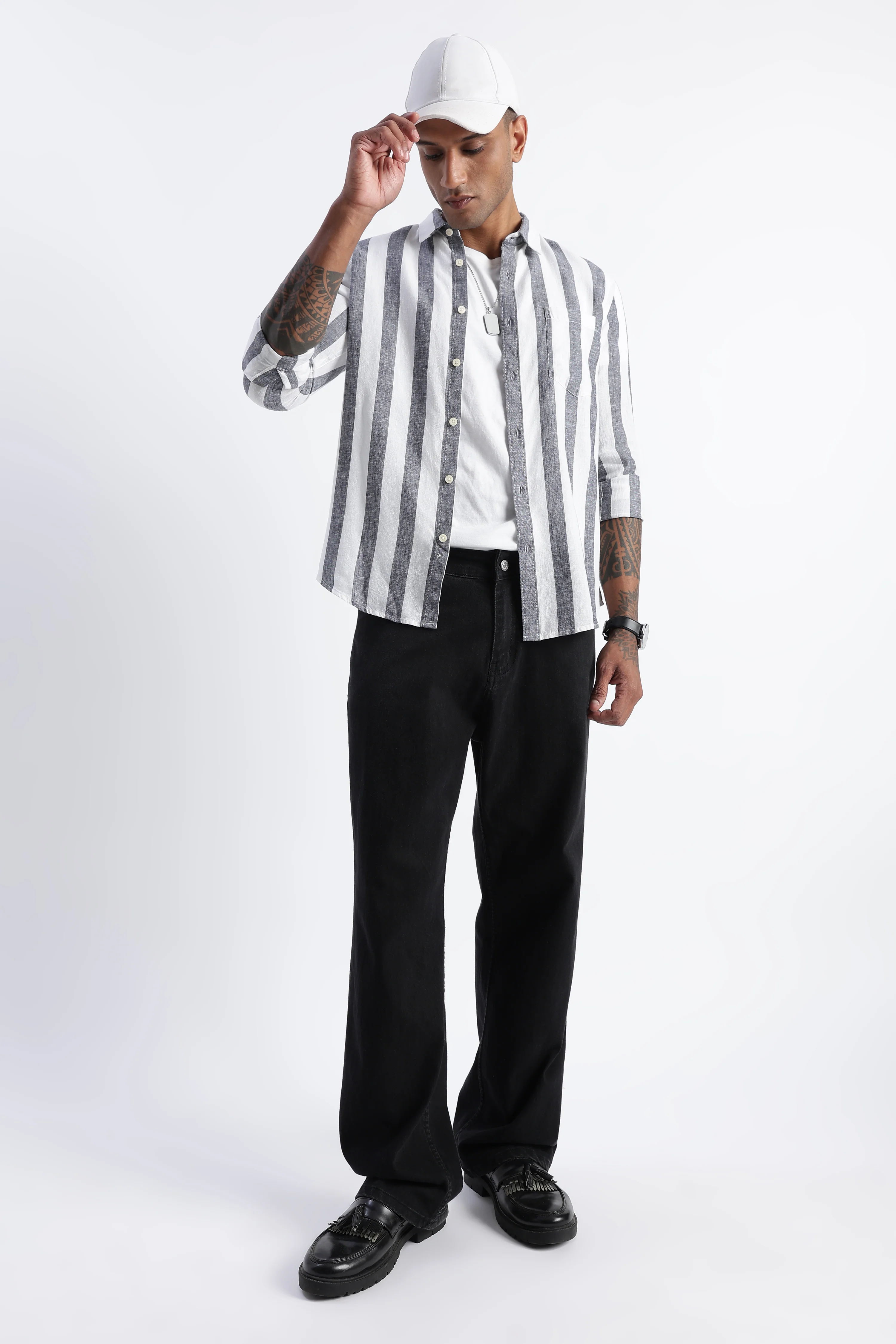 Men Classic Stripe Shirt - Image 7