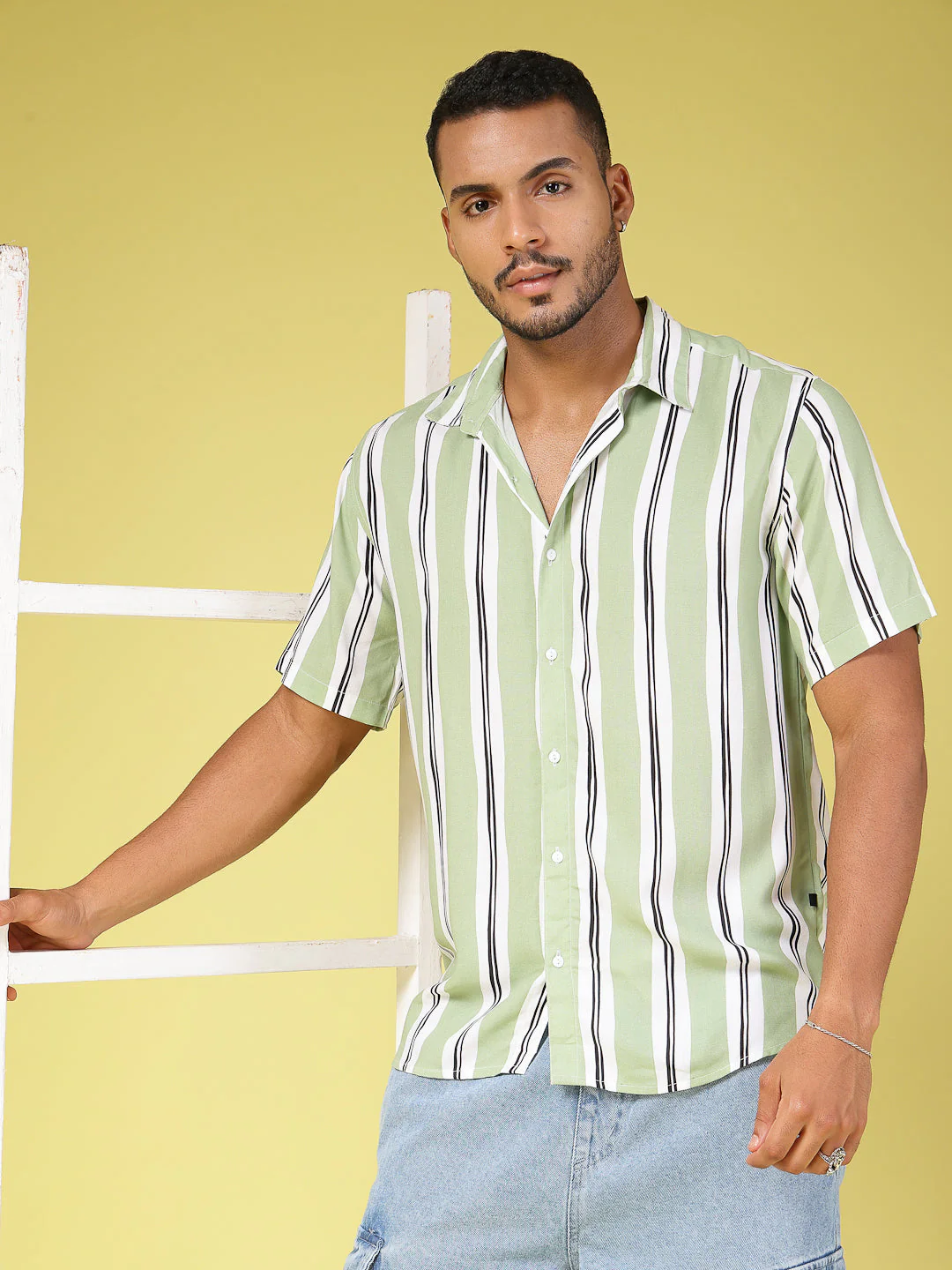 Men Classic Stripes Shirt - Image 6