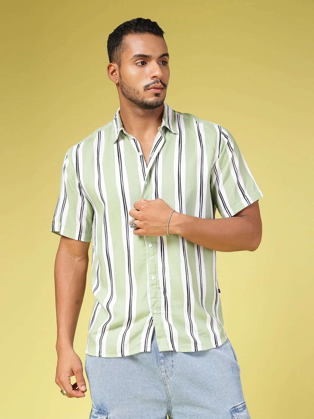 Men Classic Stripes Shirt - Image 7