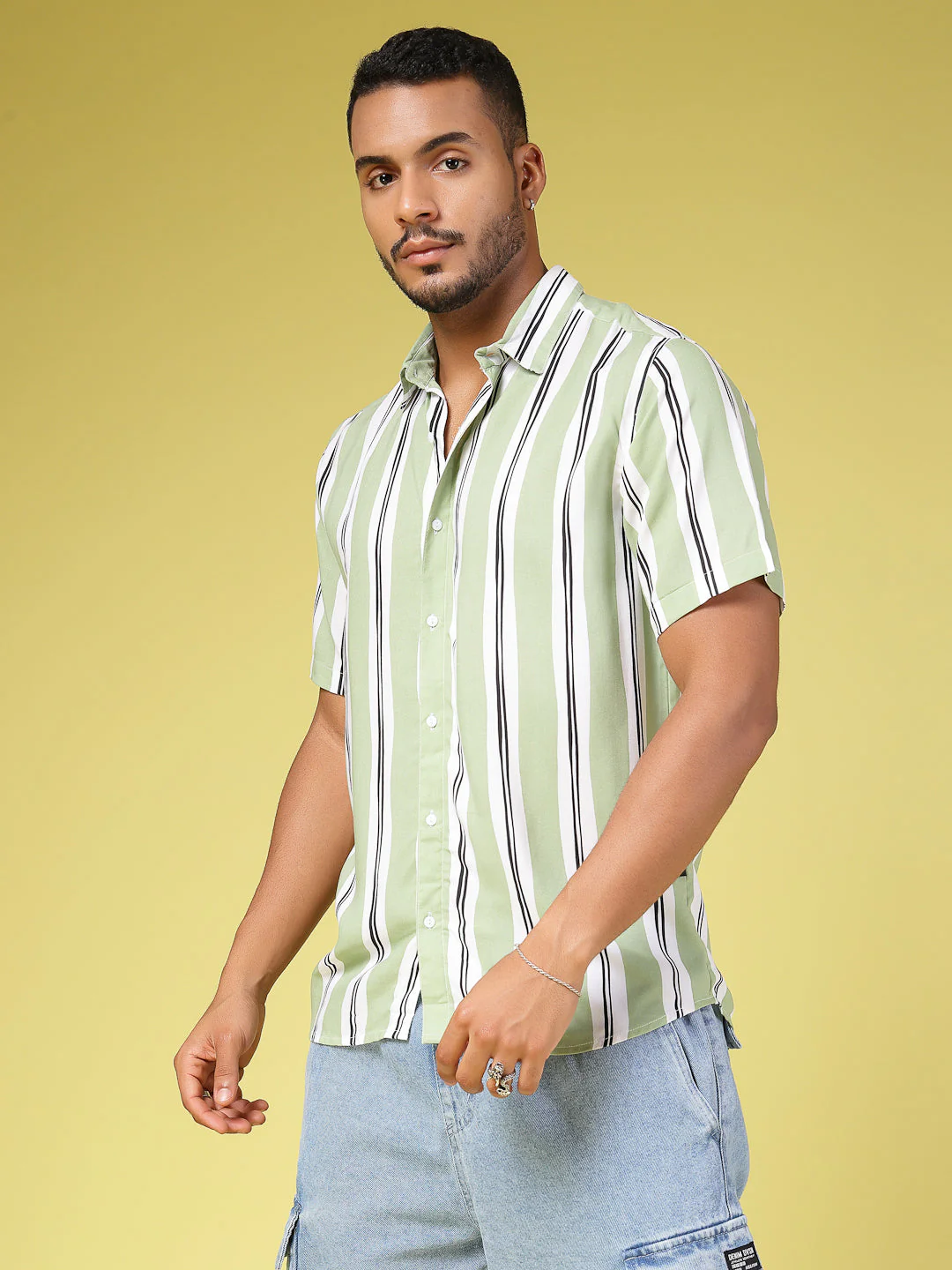 Men Classic Stripes Shirt - Image 8