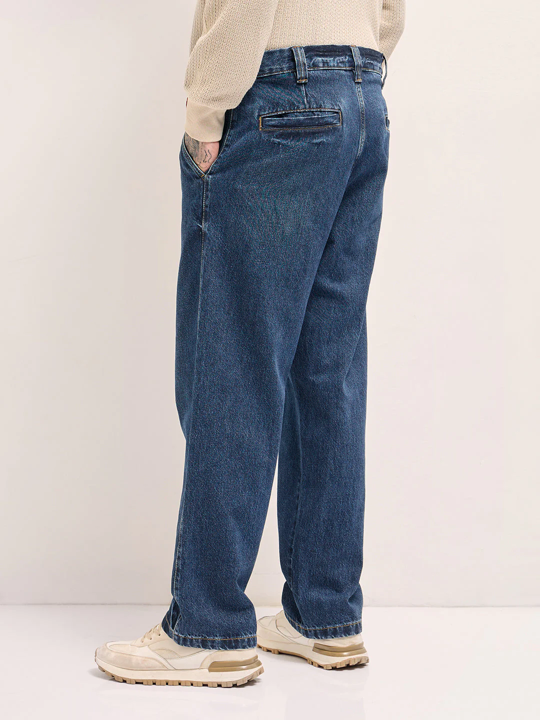 Men Classic Wide-Leg Denim Jeans - Image 2