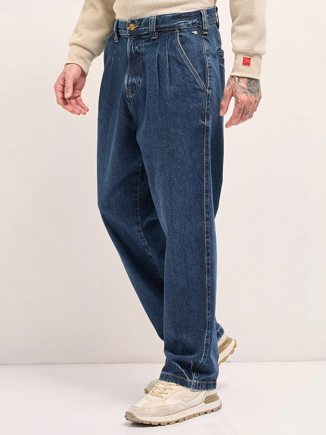 Men Classic Wide-Leg Denim Jeans - Image 3