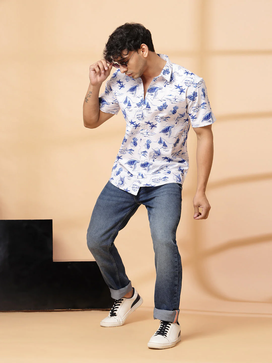 Men Coastal Vibes Cotton Fabric Shirt - Image 5