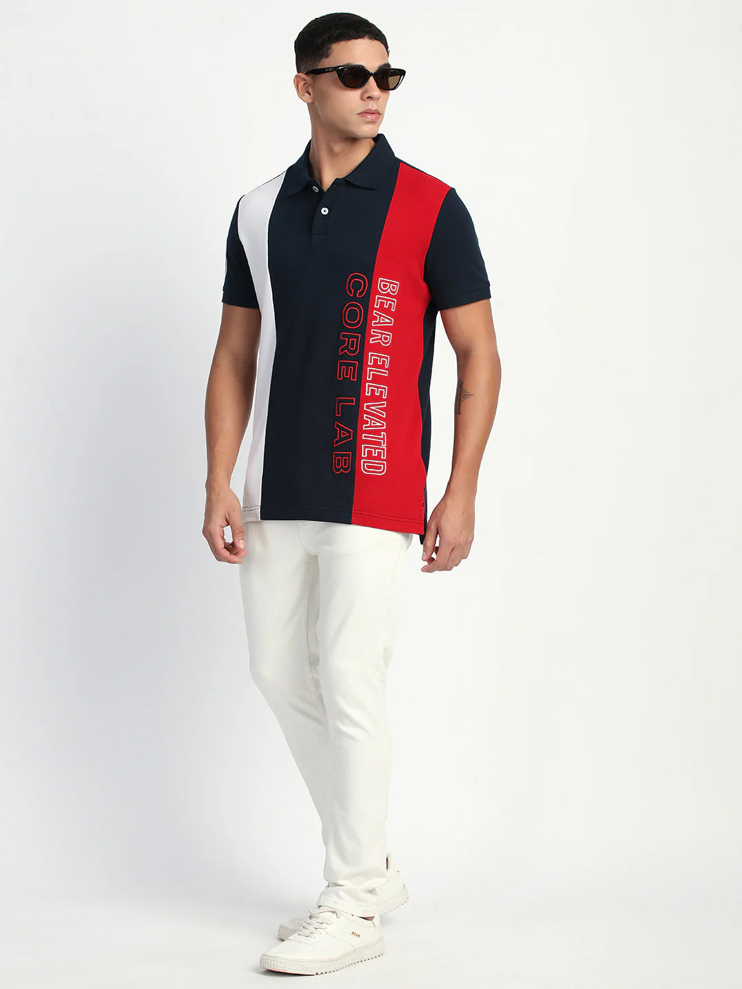 Men Color-block Graphic Regular Fit Polo T-Shirt - Image 5