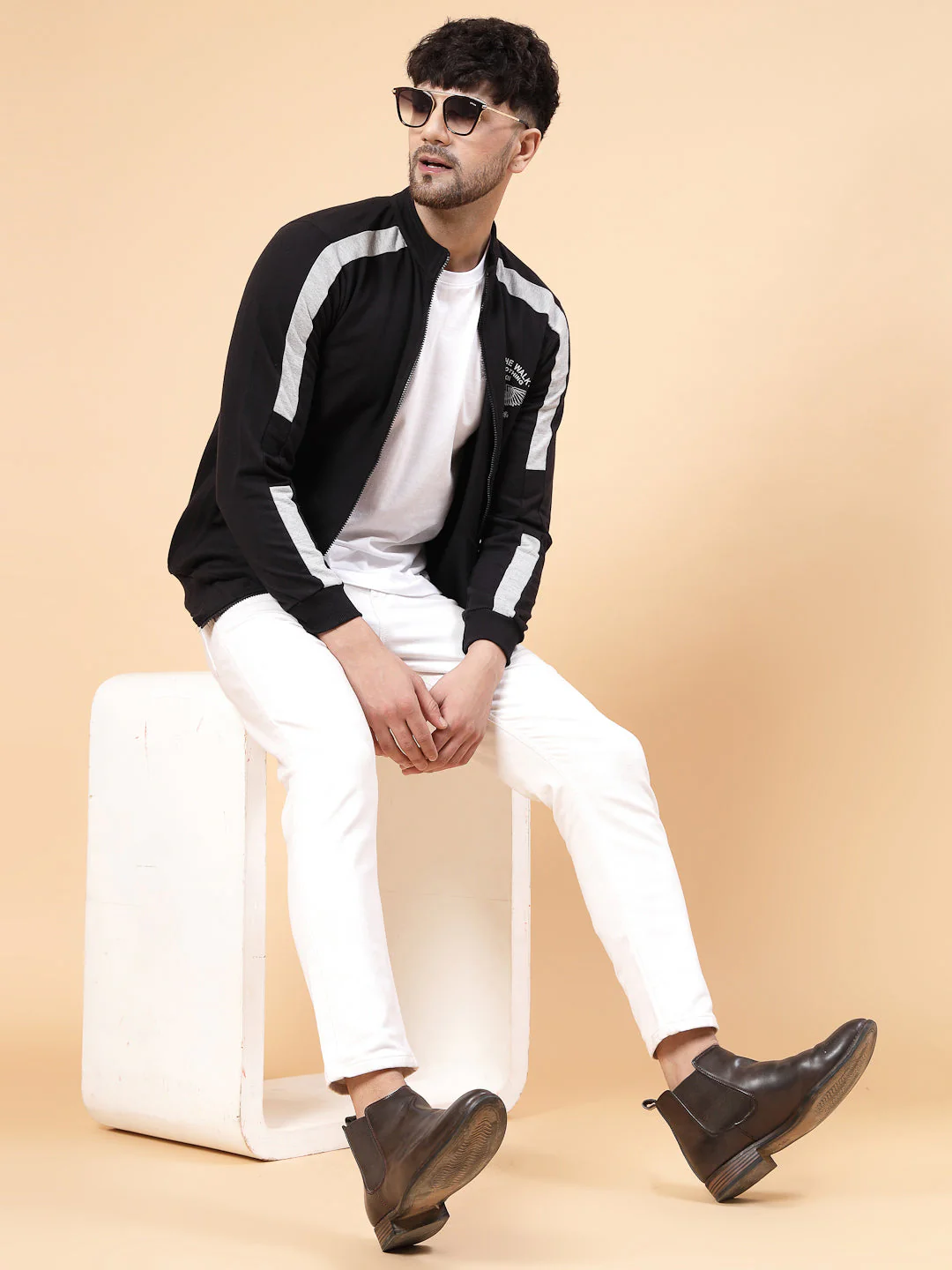 Men Color Block Jacket - Image 3