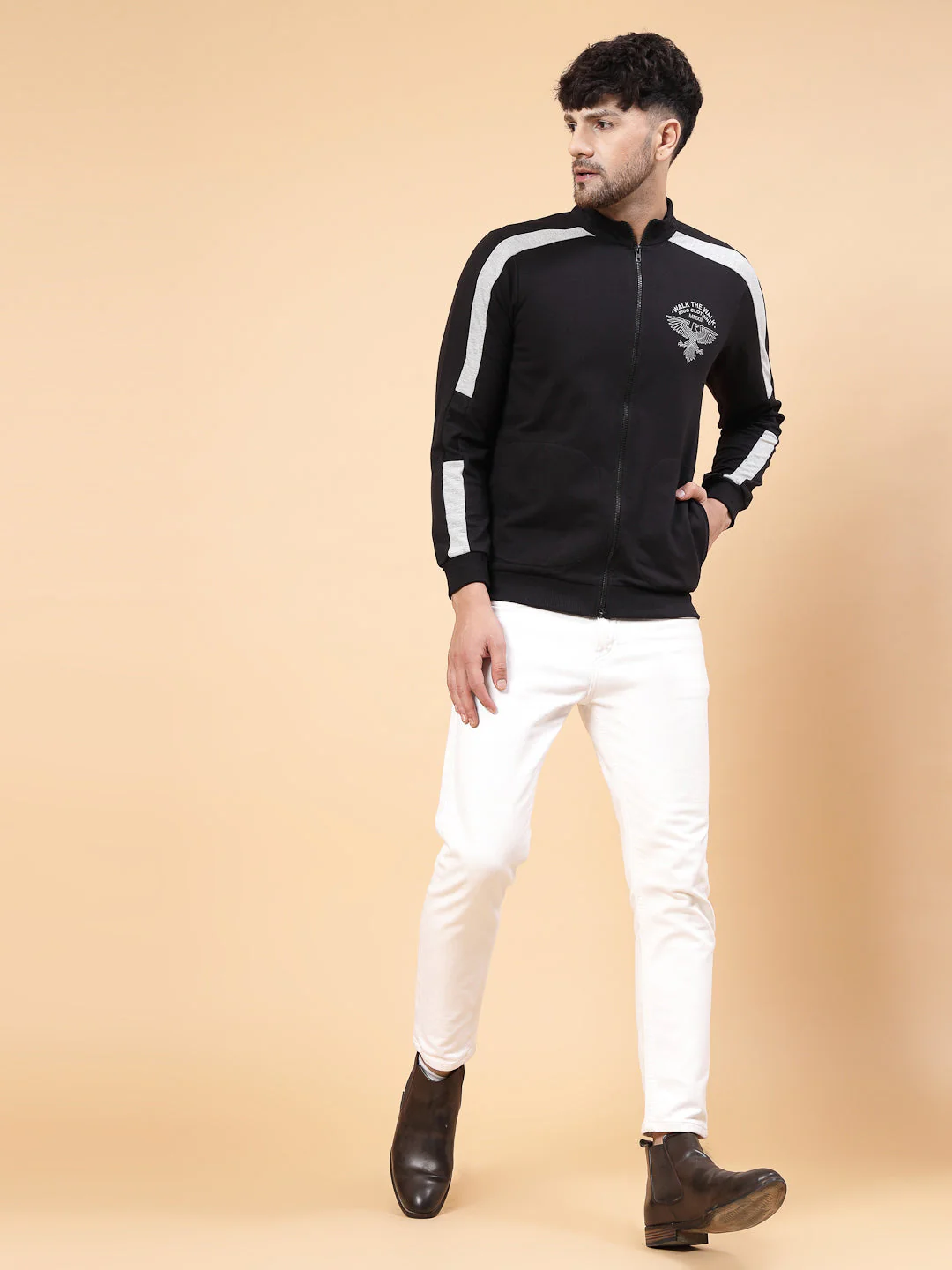 Men Color Block Jacket - Image 4