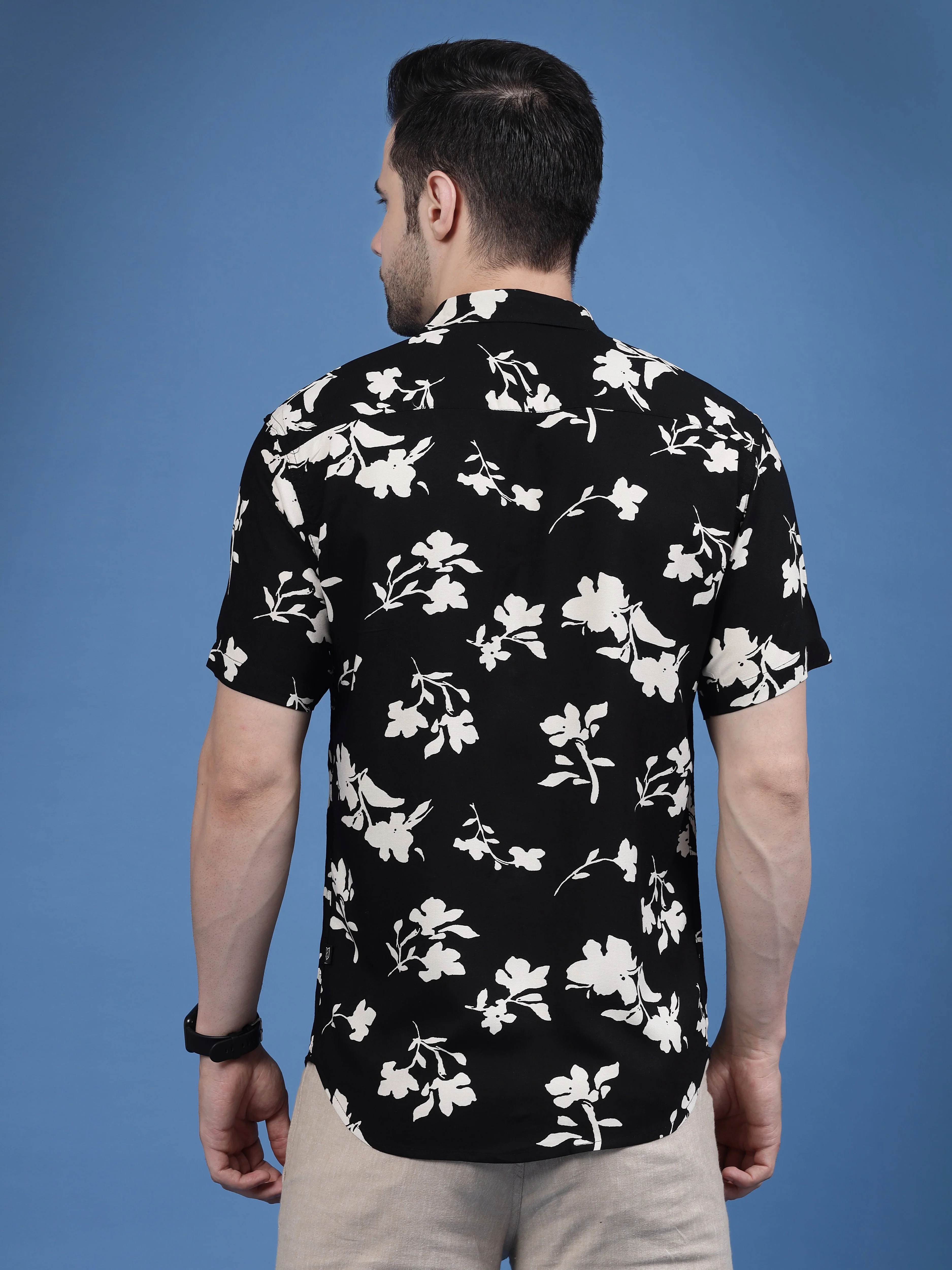 Men Color Mosaic Rayon Shirt - Image 2
