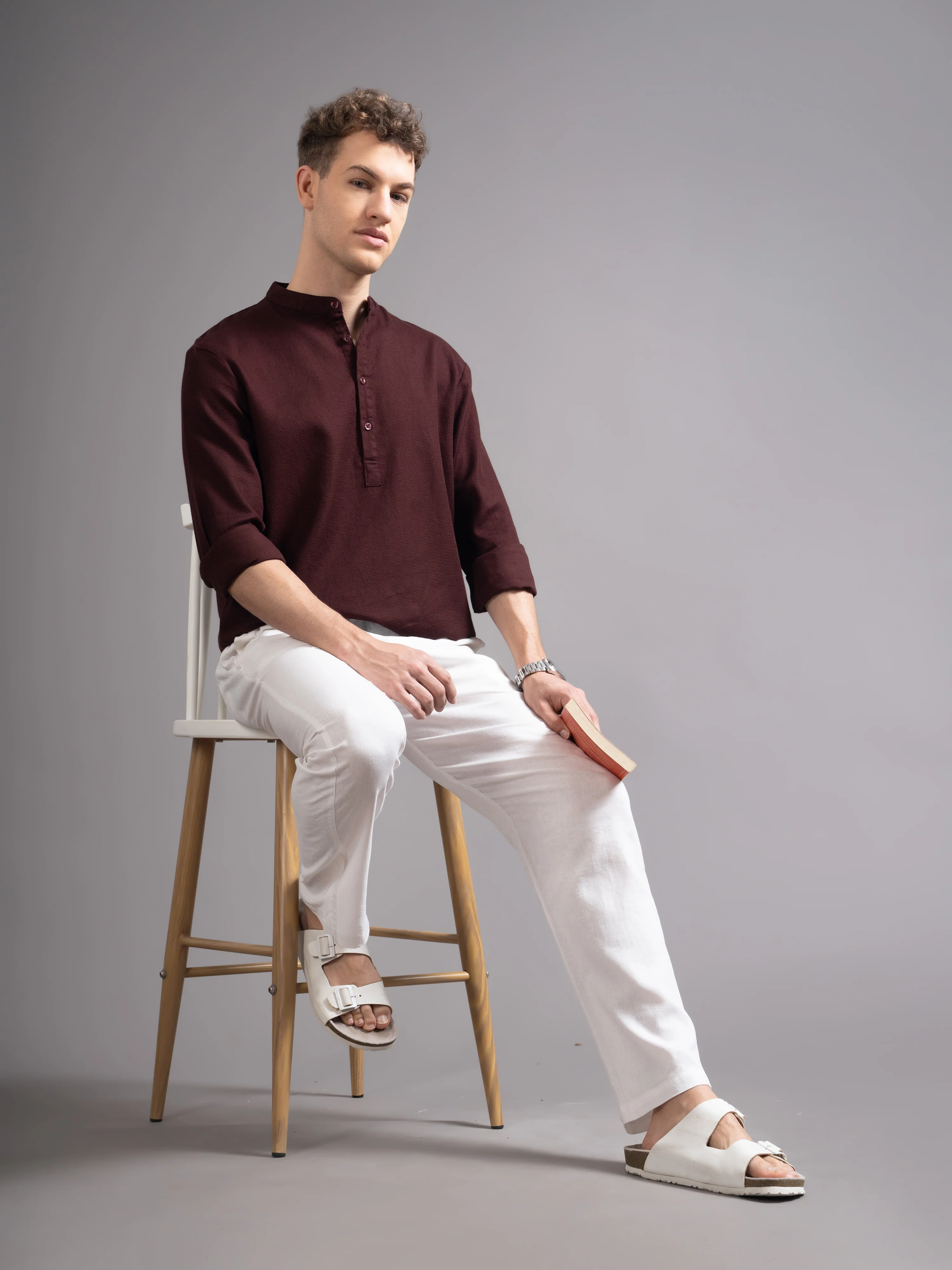 Men Copper Kurta Shirt