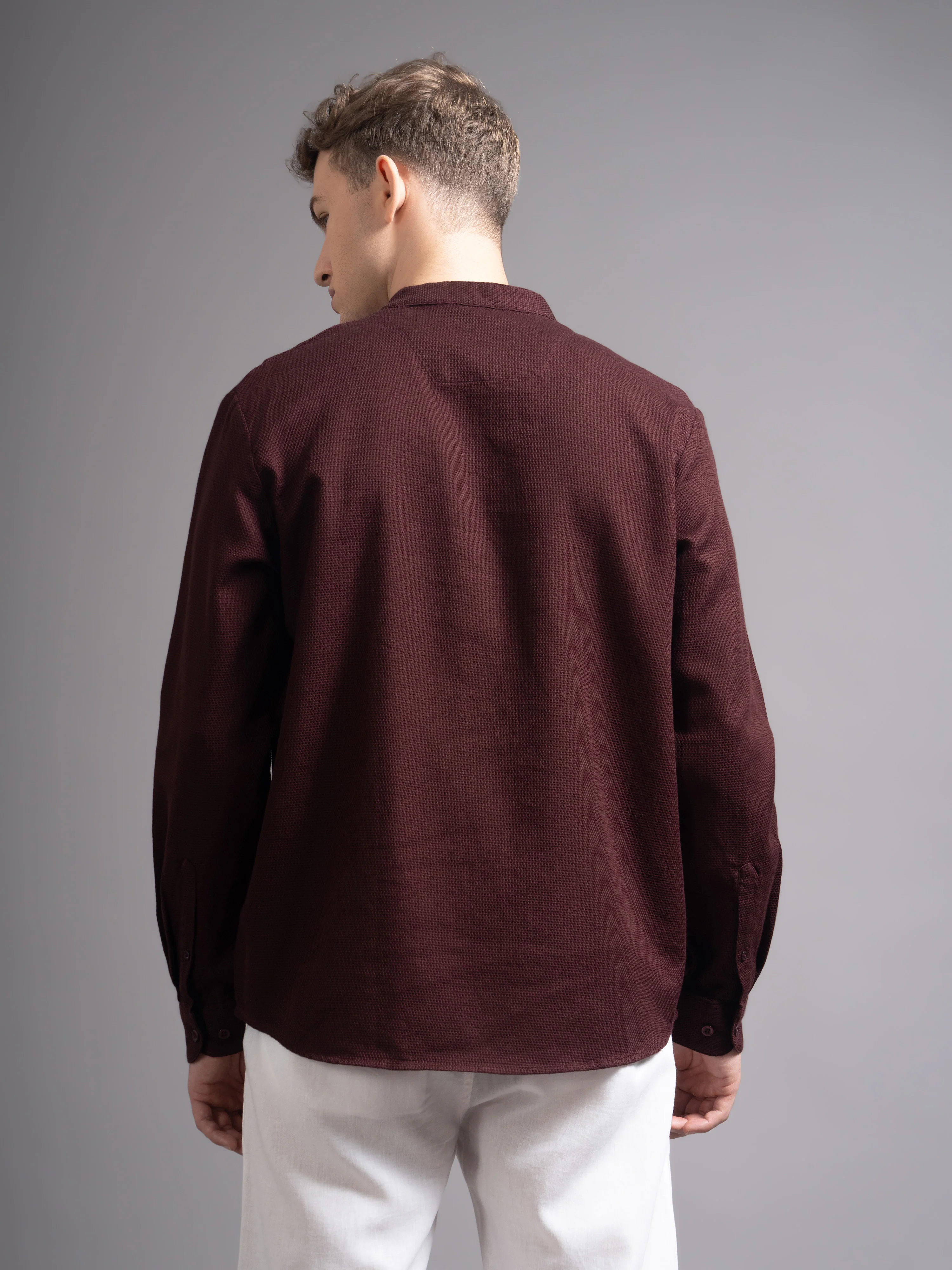Men Copper Kurta Shirt - Image 3