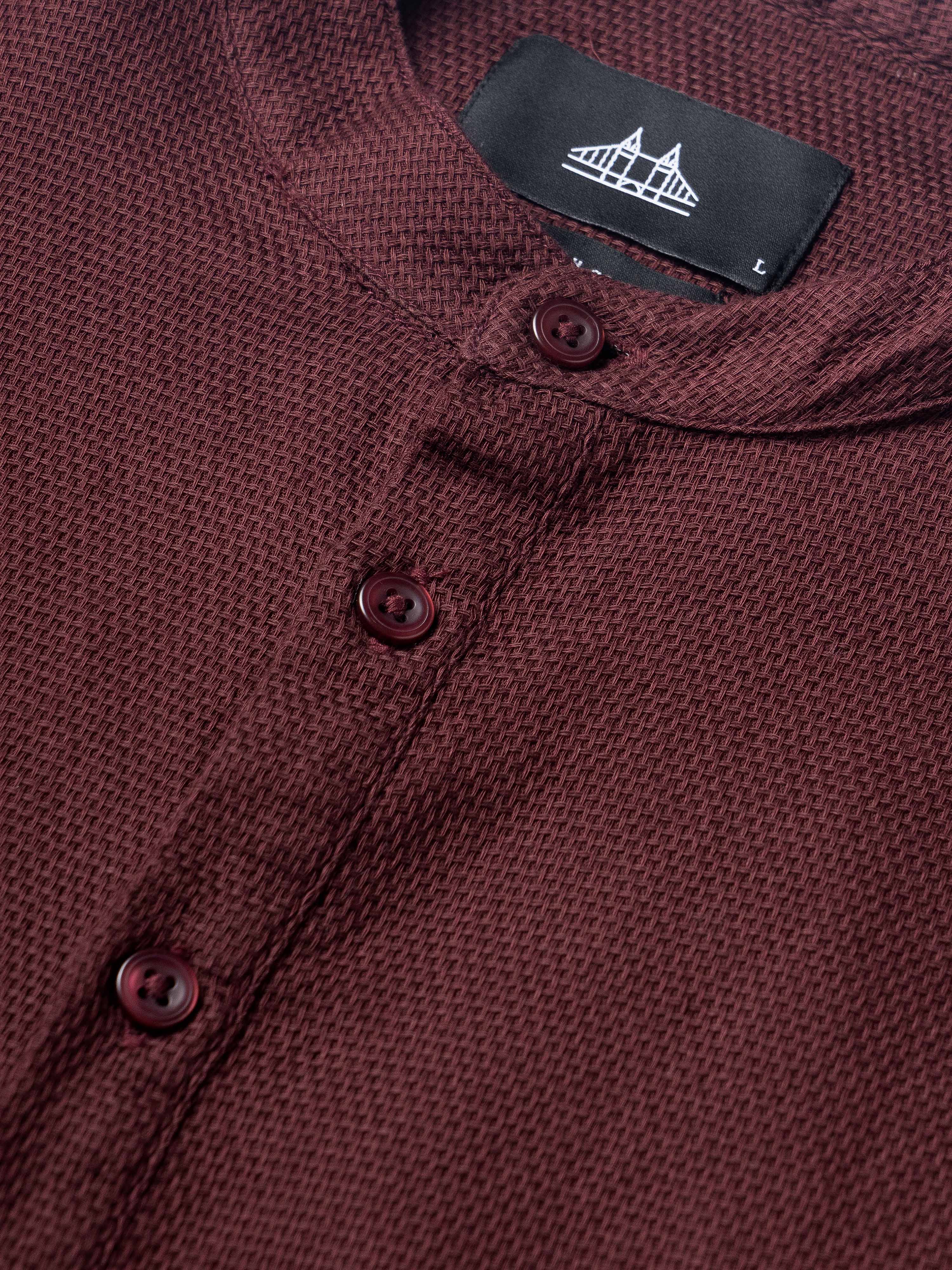 Men Copper Kurta Shirt - Image 4