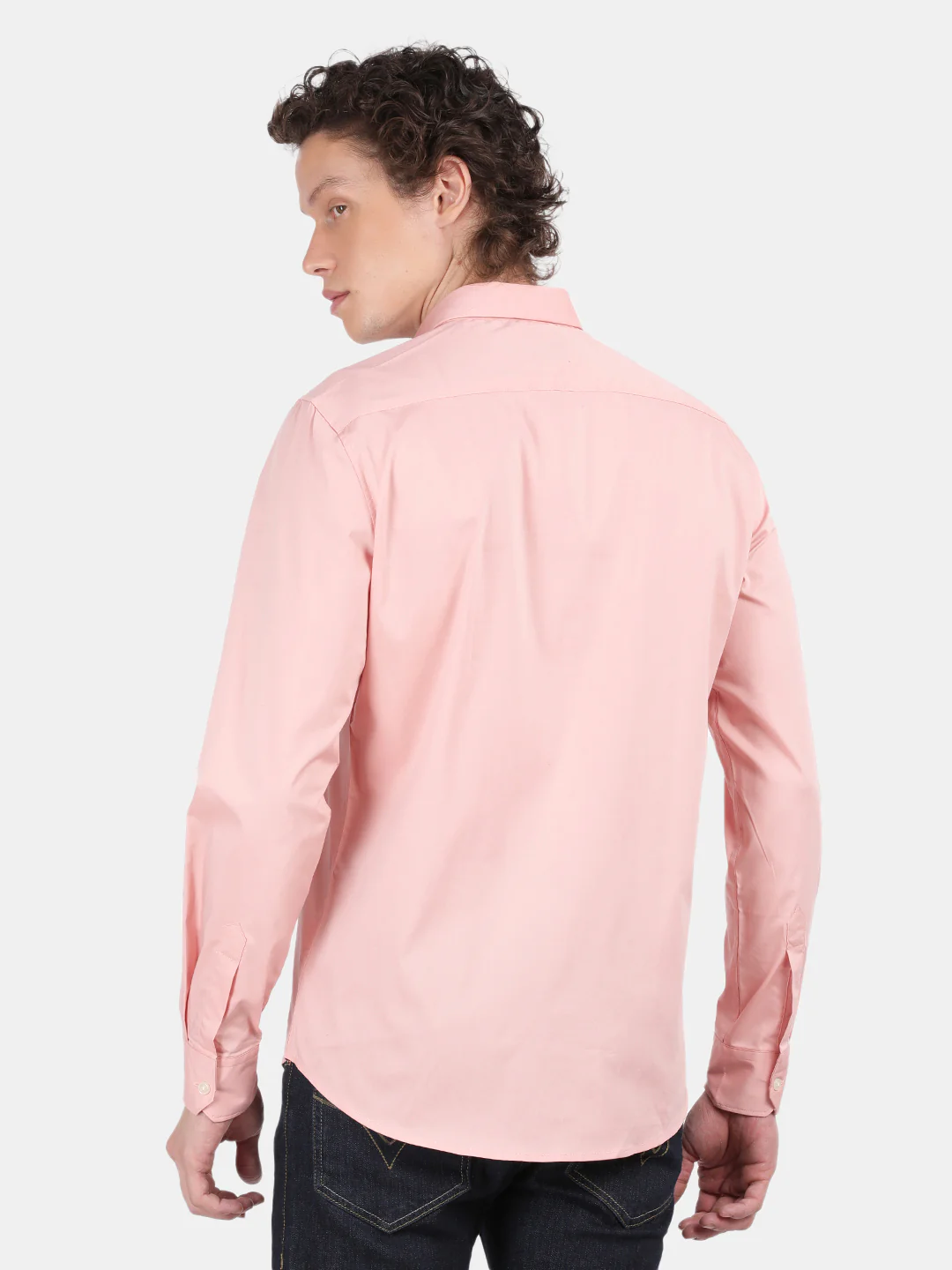 Men Coral Slim Fit Spread Collar Full Sleeve Casual Shirt - Image 3