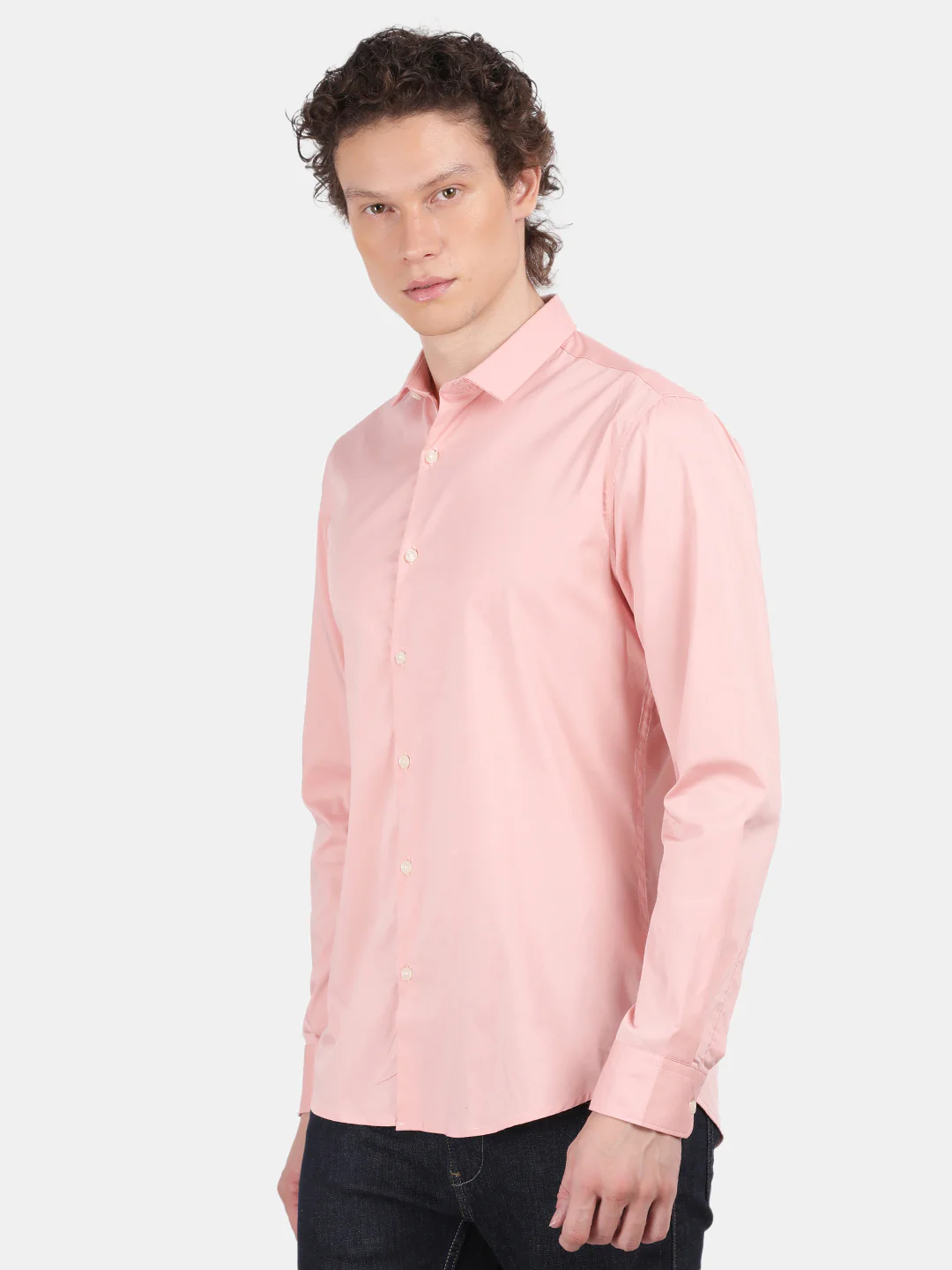 Men Coral Slim Fit Spread Collar Full Sleeve Casual Shirt - Image 5