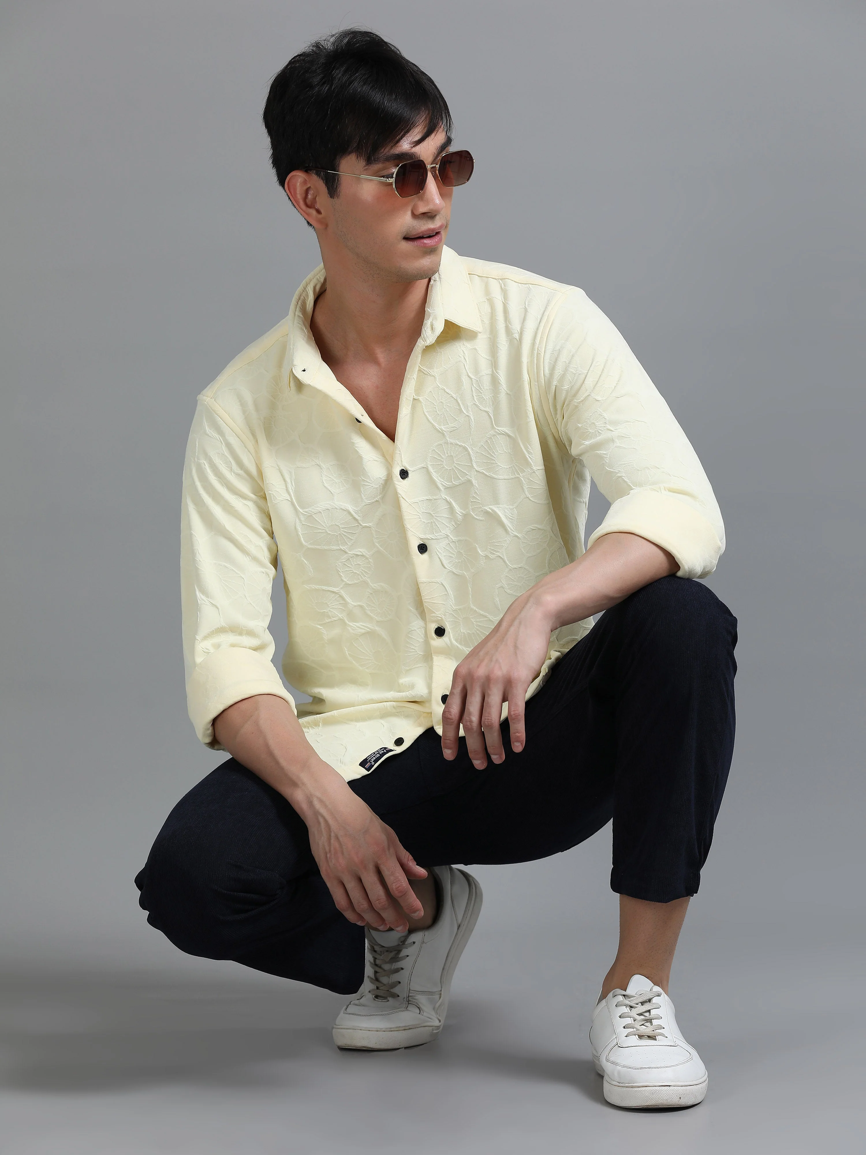 Men Cordage Double Pocket Blue Shirt - Image 6