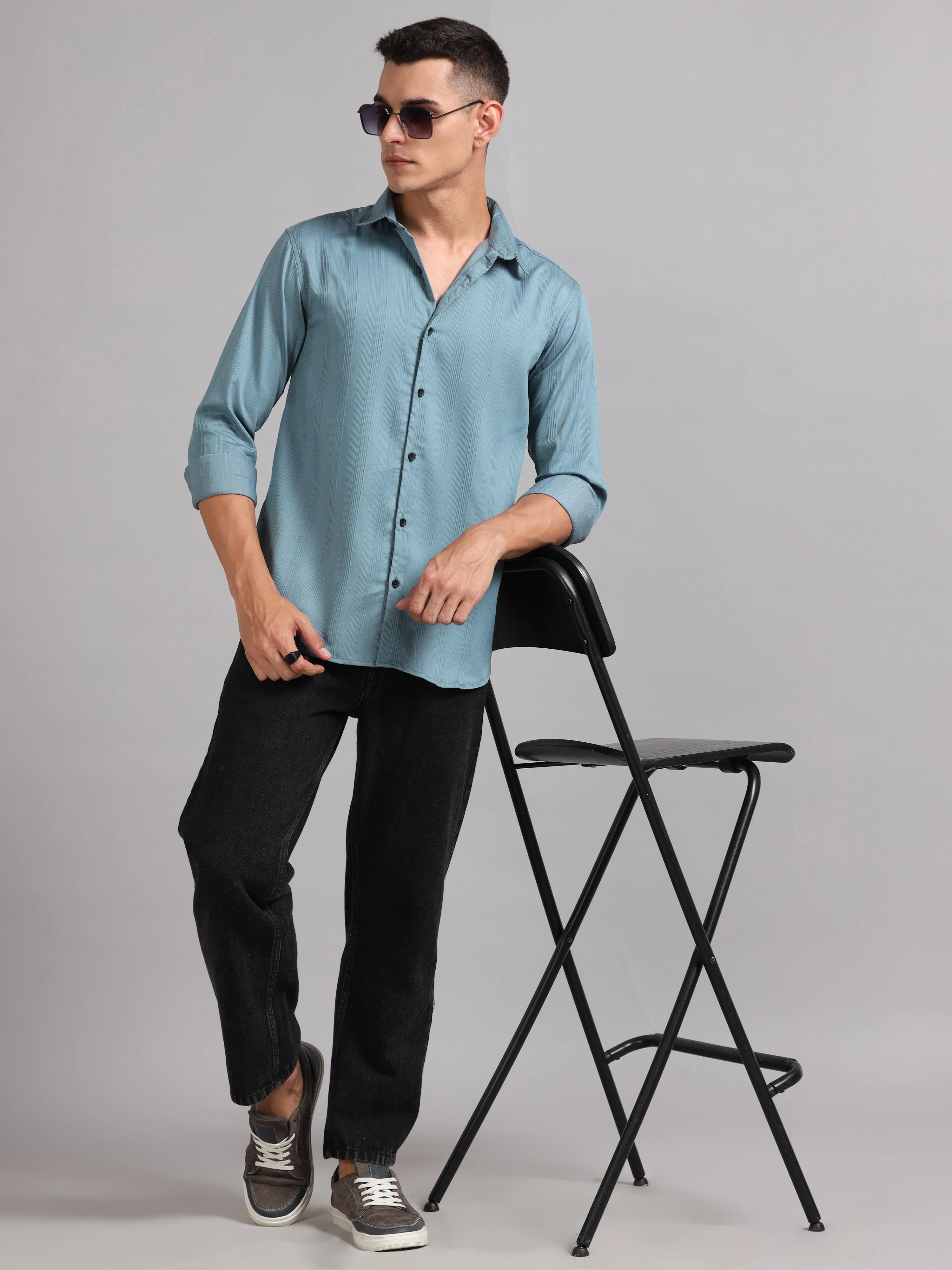 Men Cordura Solid Black Shirt - Image 6