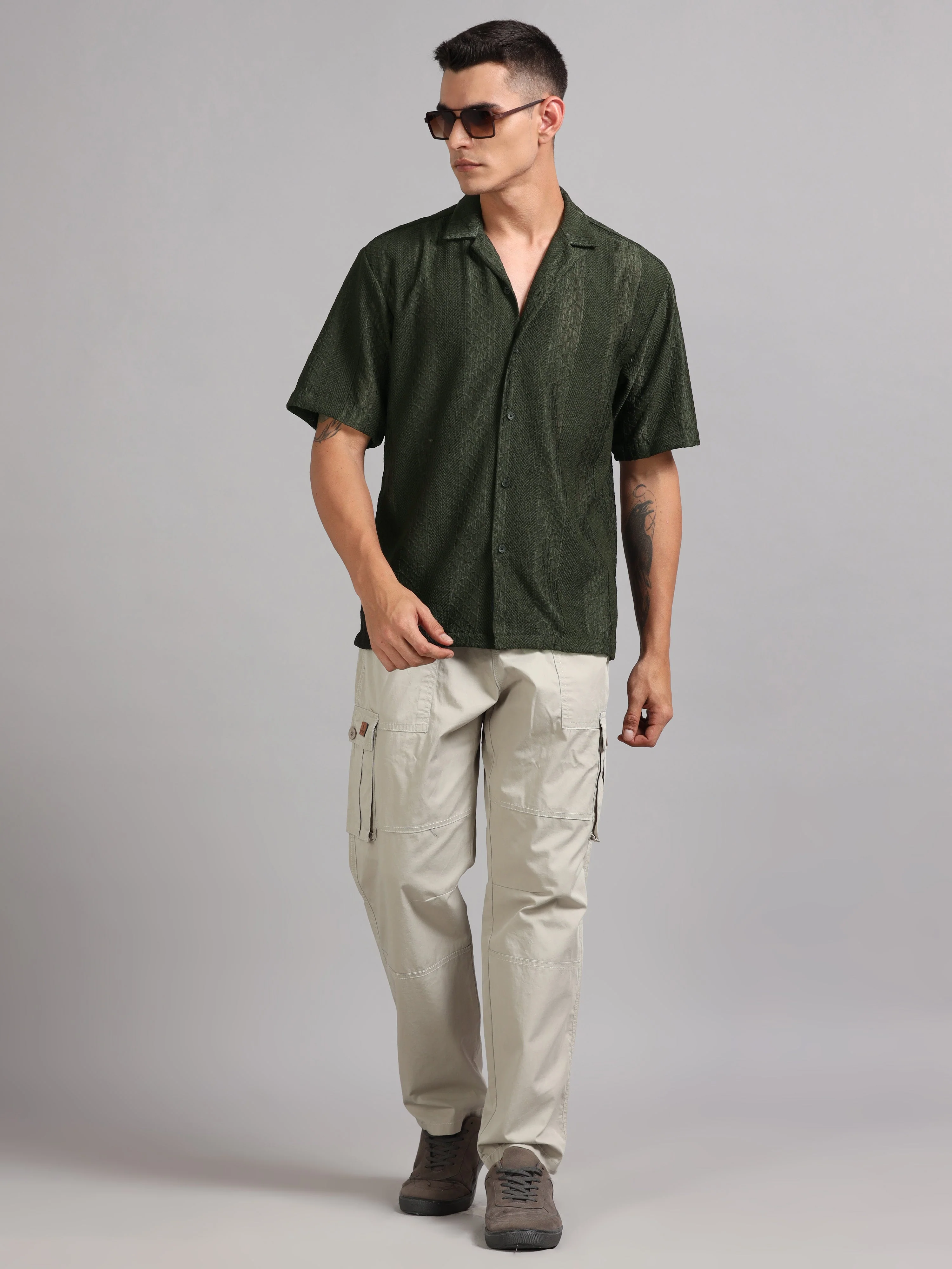 Men Cordura Solid Blue Shirt - Image 6