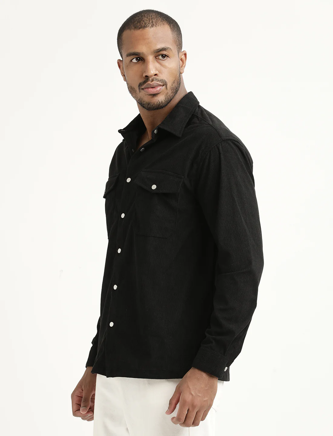 Men Corduroy Overshirt - Image 4
