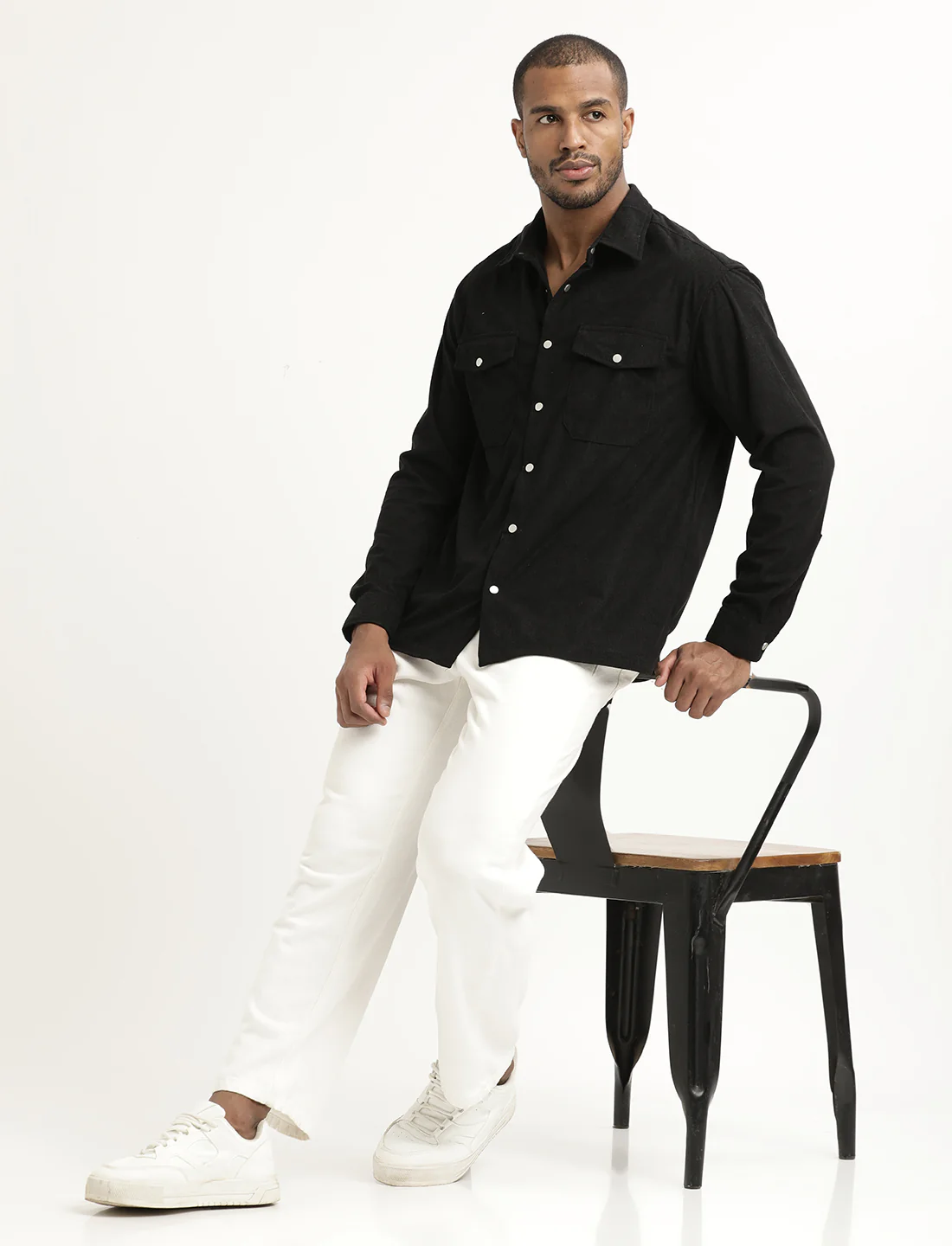 Men Corduroy Overshirt - Image 5