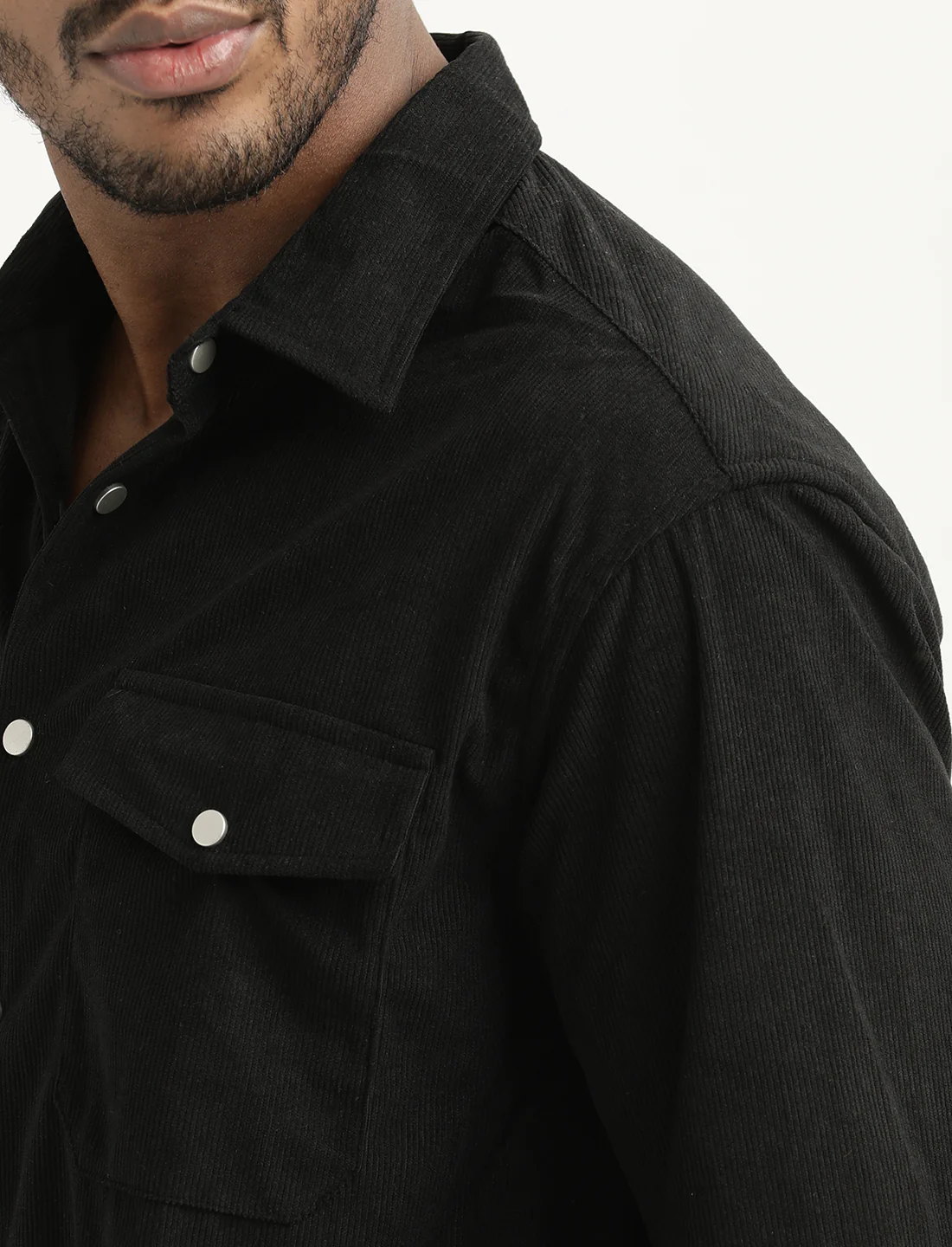 Men Corduroy Overshirt - Image 7