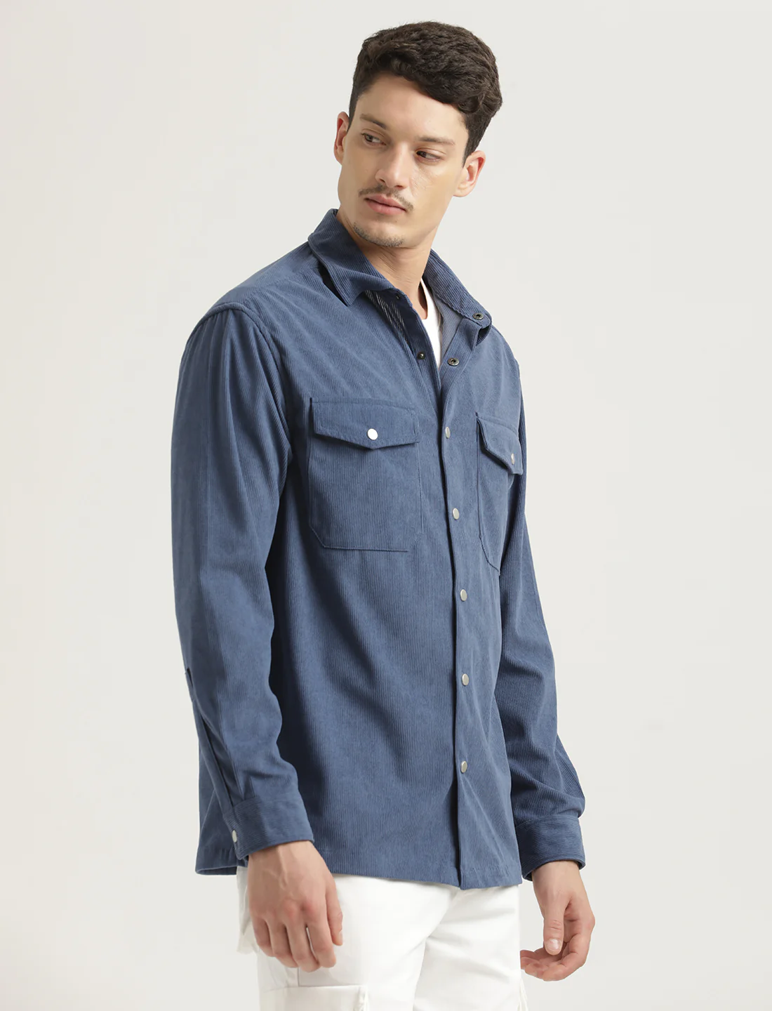 Men Corduroy Overshirt - Image 3