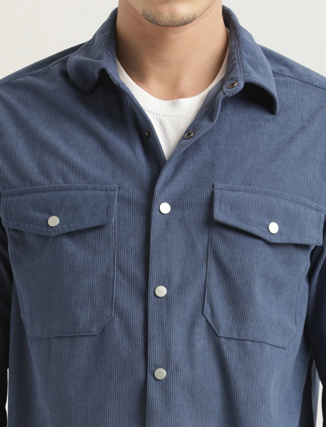 Men Corduroy Overshirt - Image 4