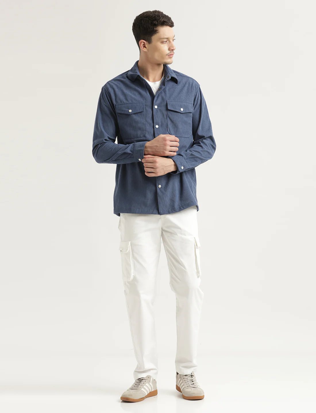 Men Corduroy Overshirt - Image 6