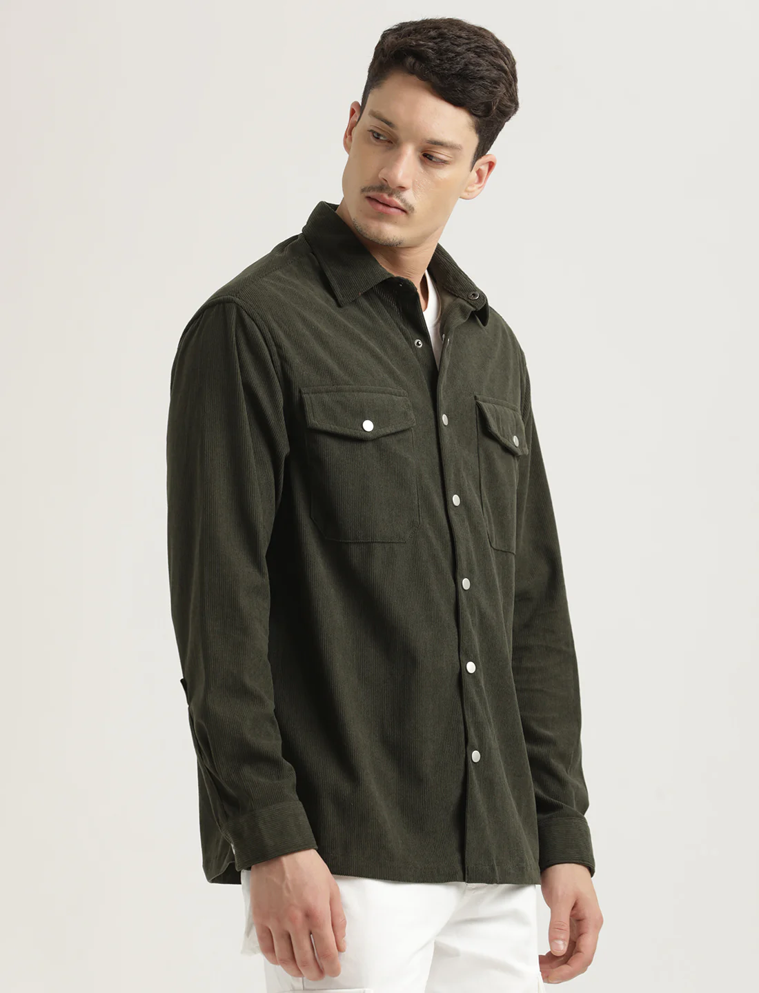 Men Corduroy Overshirt - Image 2