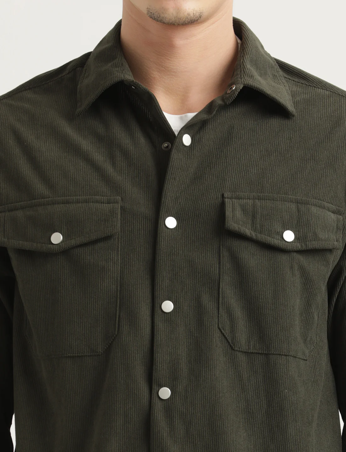 Men Corduroy Overshirt - Image 4
