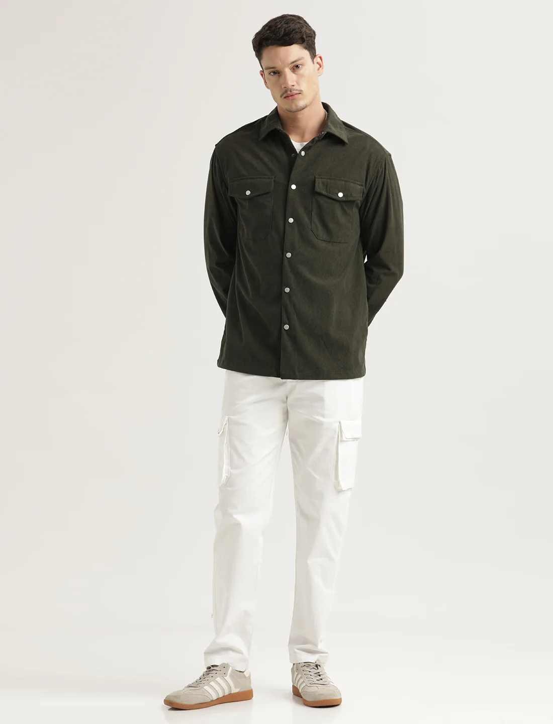 Men Corduroy Overshirt - Image 5