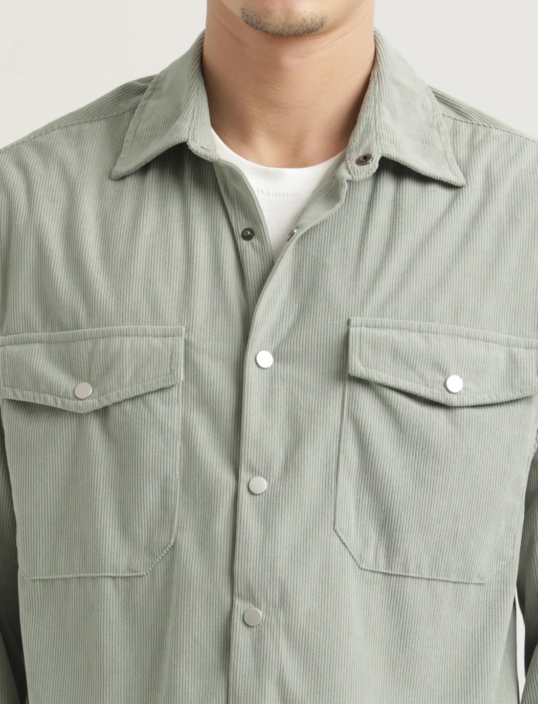 Men Corduroy Overshirt - Image 4