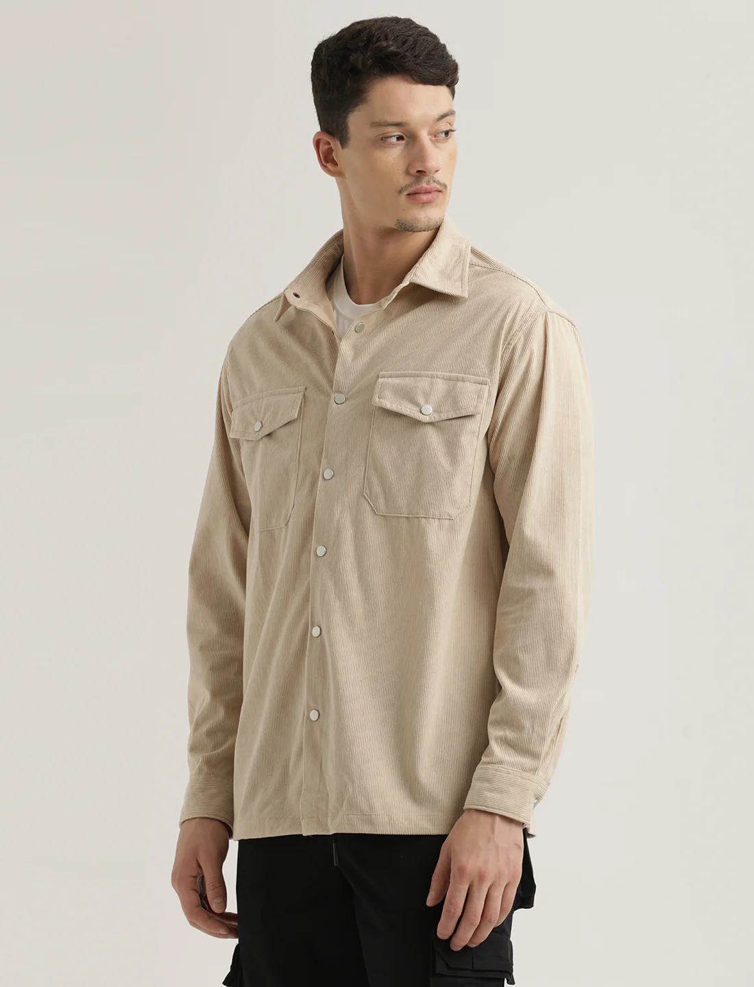 Men Corduroy Overshirt - Image 3