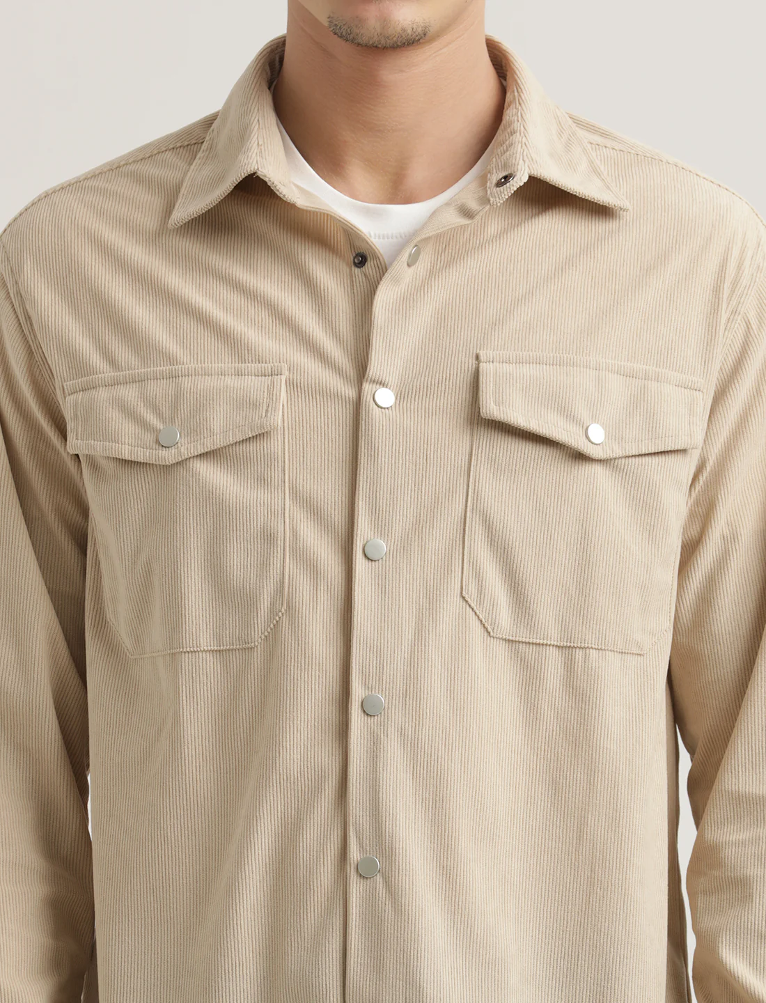 Men Corduroy Overshirt - Image 4