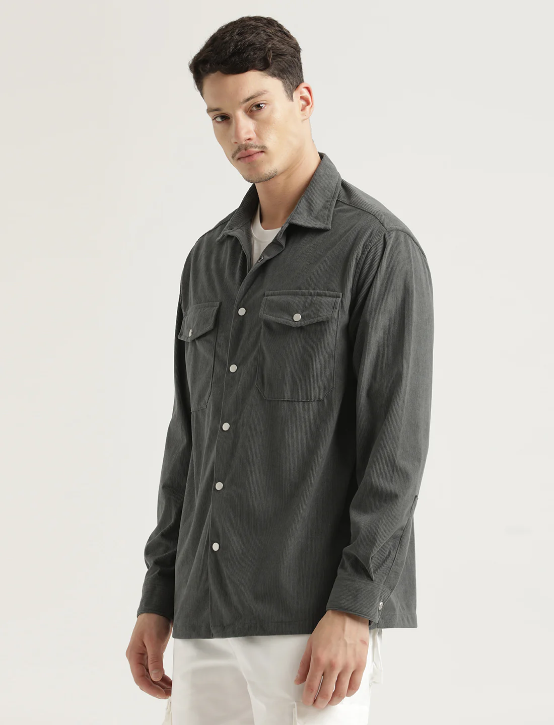 Men Corduroy Overshirt - Image 3