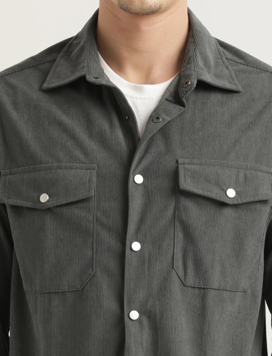 Men Corduroy Overshirt - Image 5