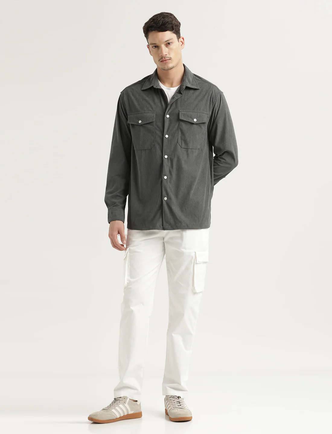 Men Corduroy Overshirt - Image 6