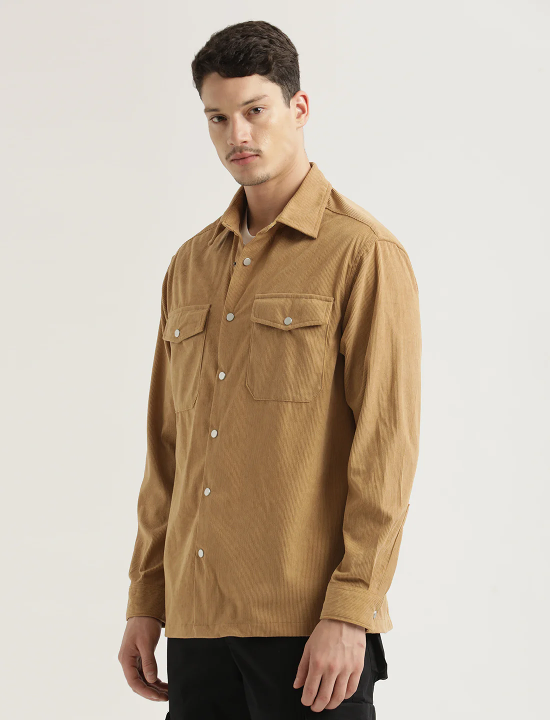 Men Corduroy Overshirt - Image 3