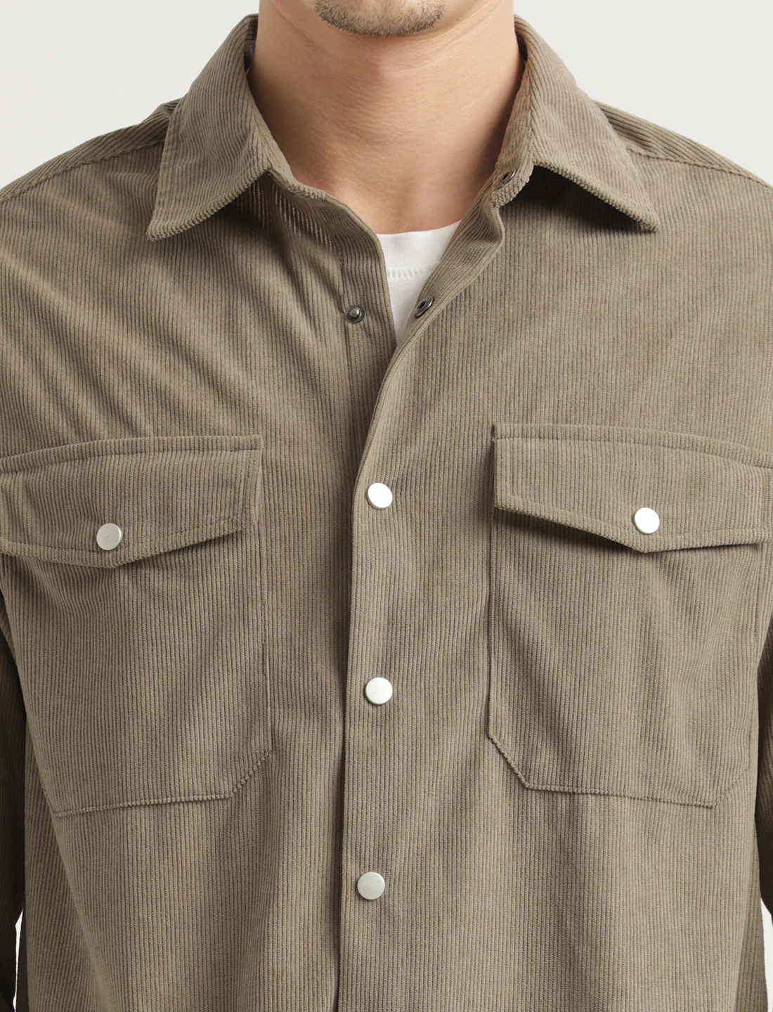 Men Corduroy Overshirt - Image 3