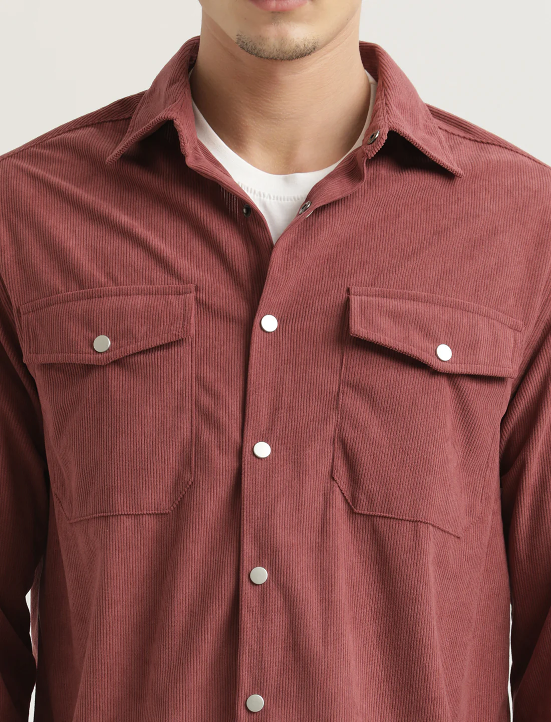 Men Corduroy Overshirt - Image 4